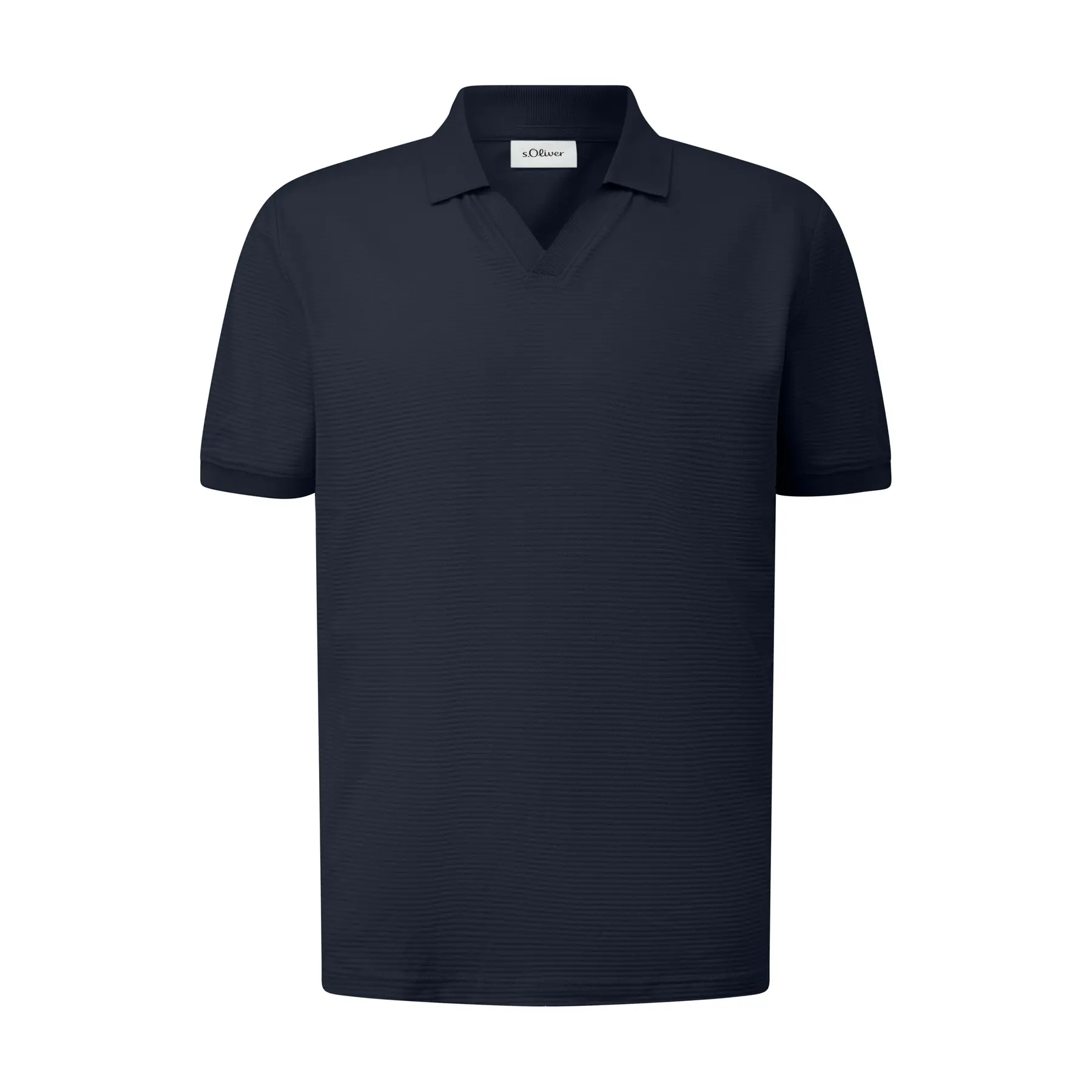 Polo mit strukturiertem Jacquard und gerippten Abschlüssen s.Oliver