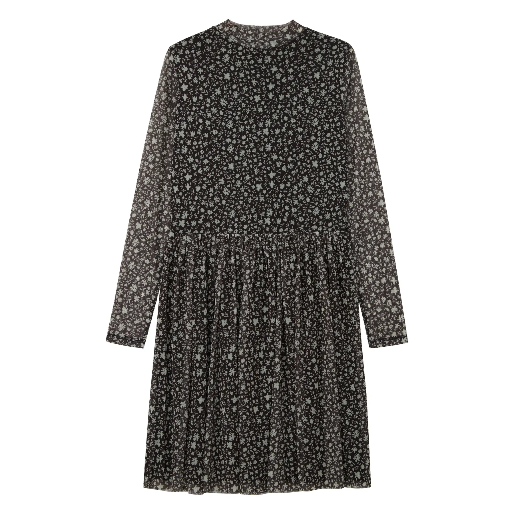 Robe courte en mesh avec imprimé intégral et fronces fille s.Oliver