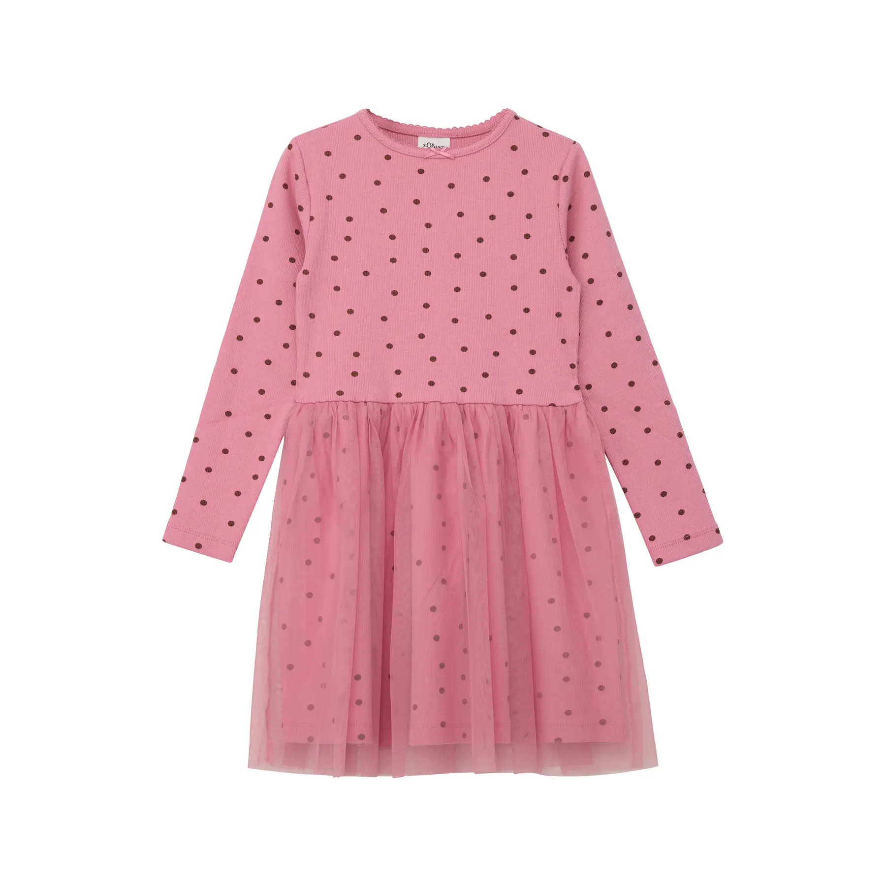 Korte jurk met all-over print en strikdetail voor babymeisjes s.Oliver