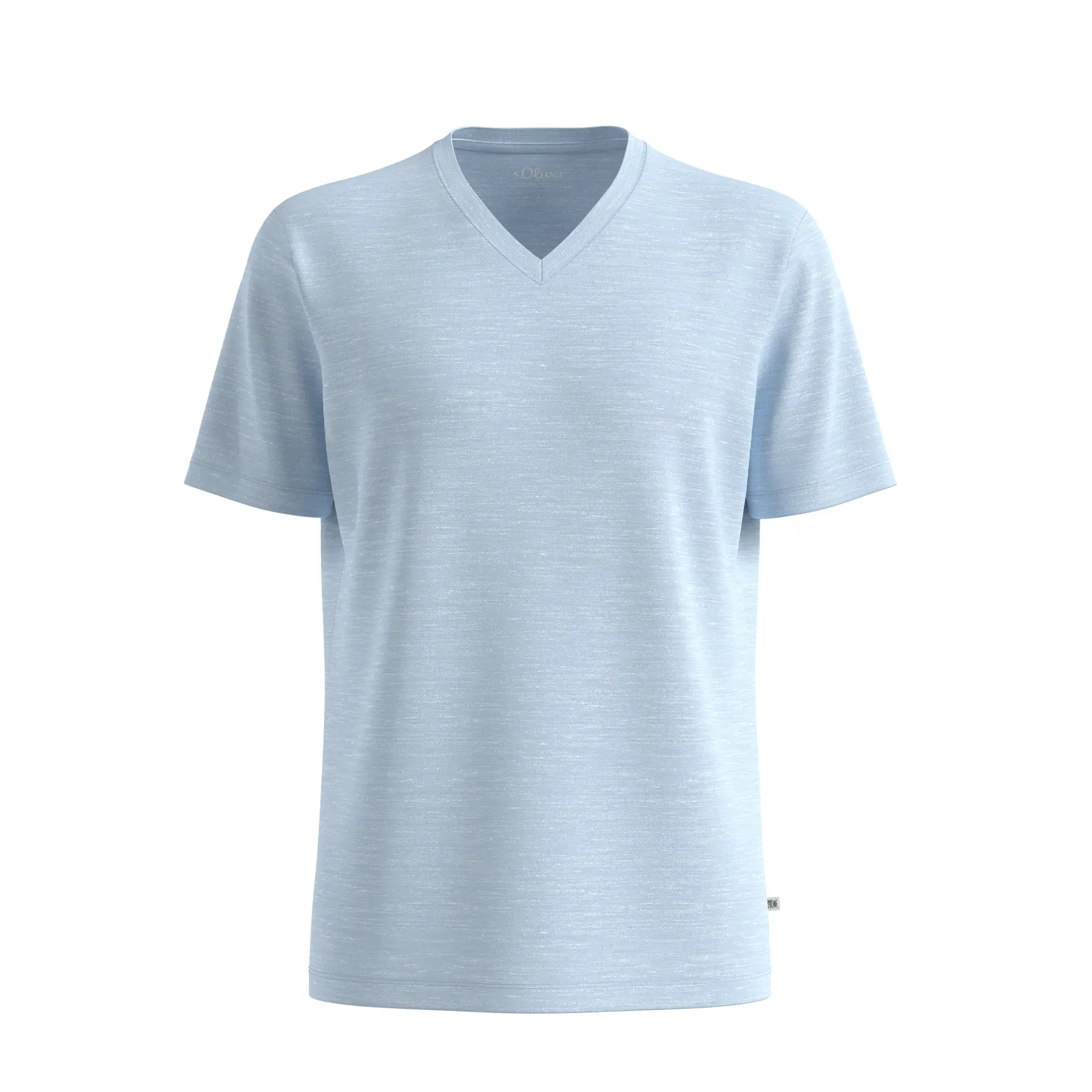 T-shirt in cotone misto con scollo a V s.Oliver