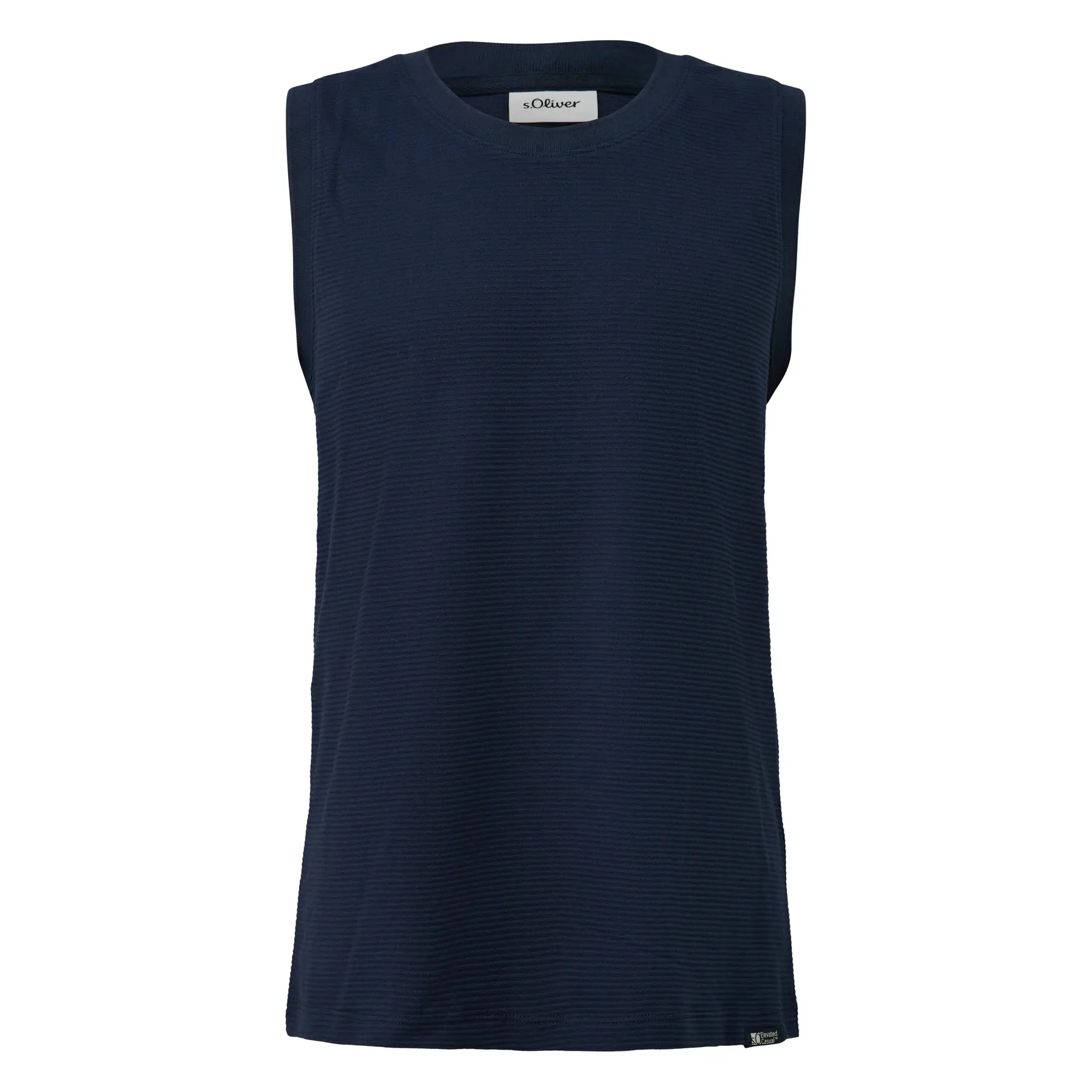 Jacquard Tanktop mit Rundhalsausschnitt und Rippabschlüssen s.Oliver