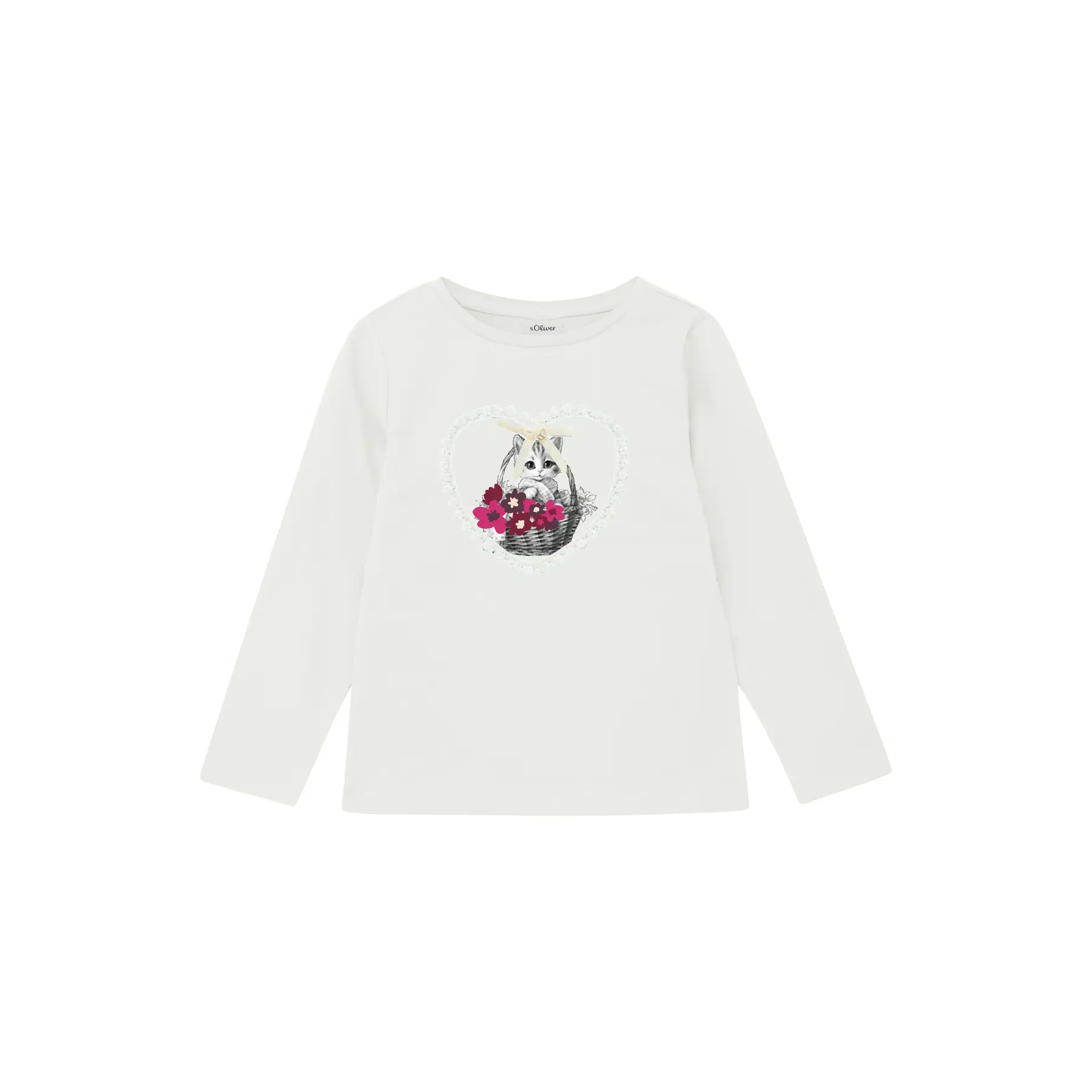 T-shirt a stampa reversibile Regular Fit con stampa in schiuma e ricamo ragazza s.Oliver