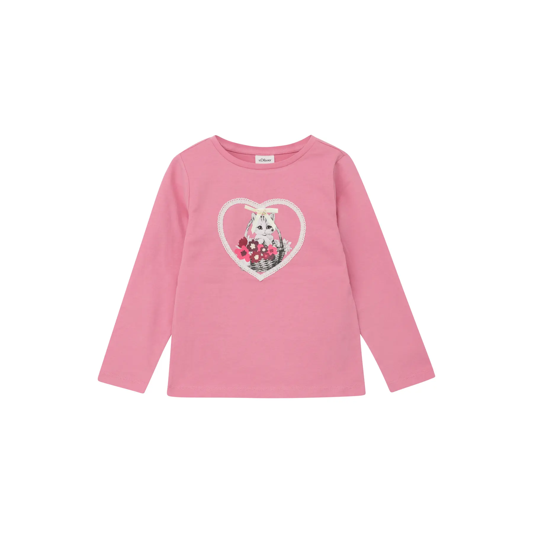 T-shirt a stampa reversibile Regular Fit con stampa in schiuma e ricamo ragazza s.Oliver