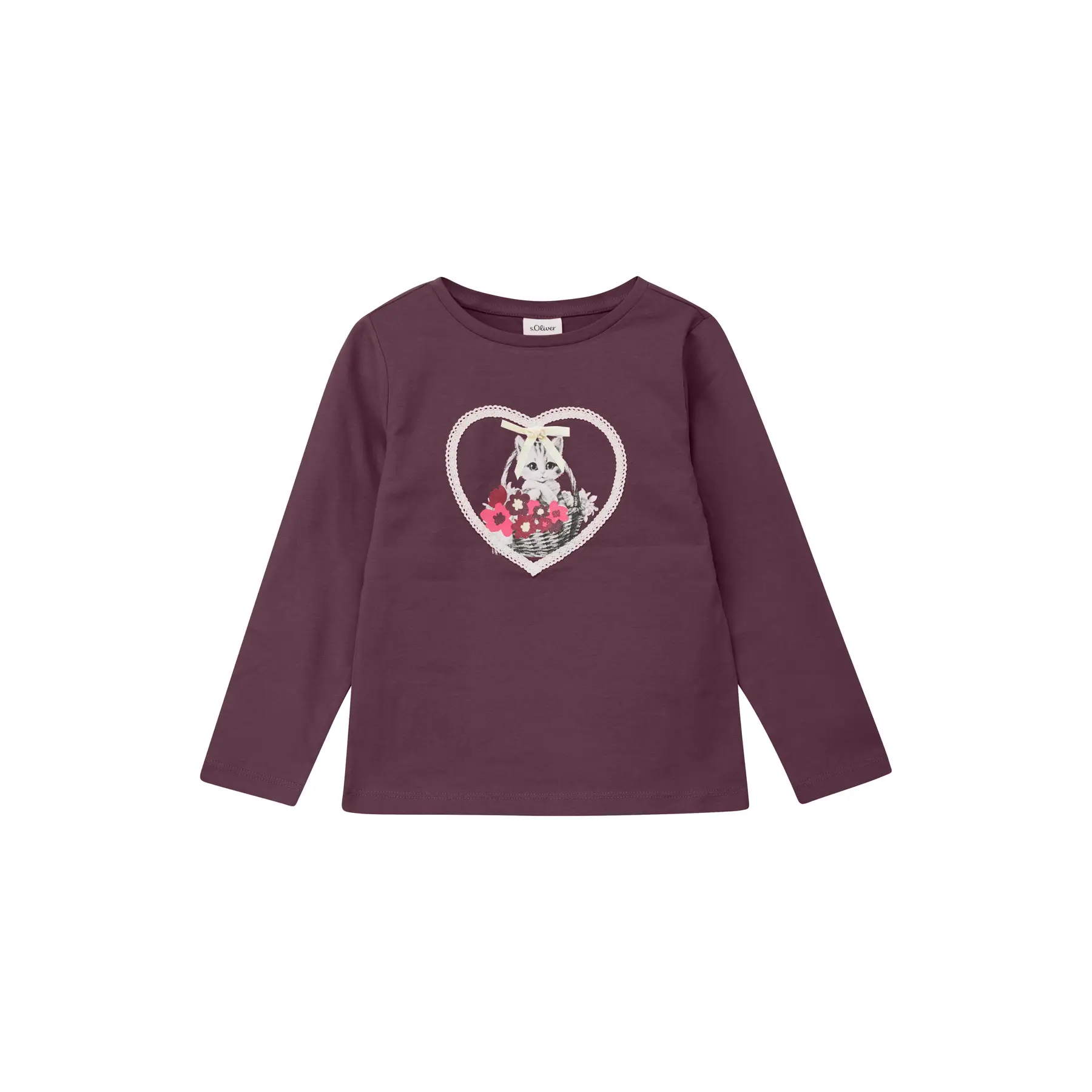 T-shirt a stampa reversibile Regular Fit con stampa in schiuma e ricamo ragazza s.Oliver