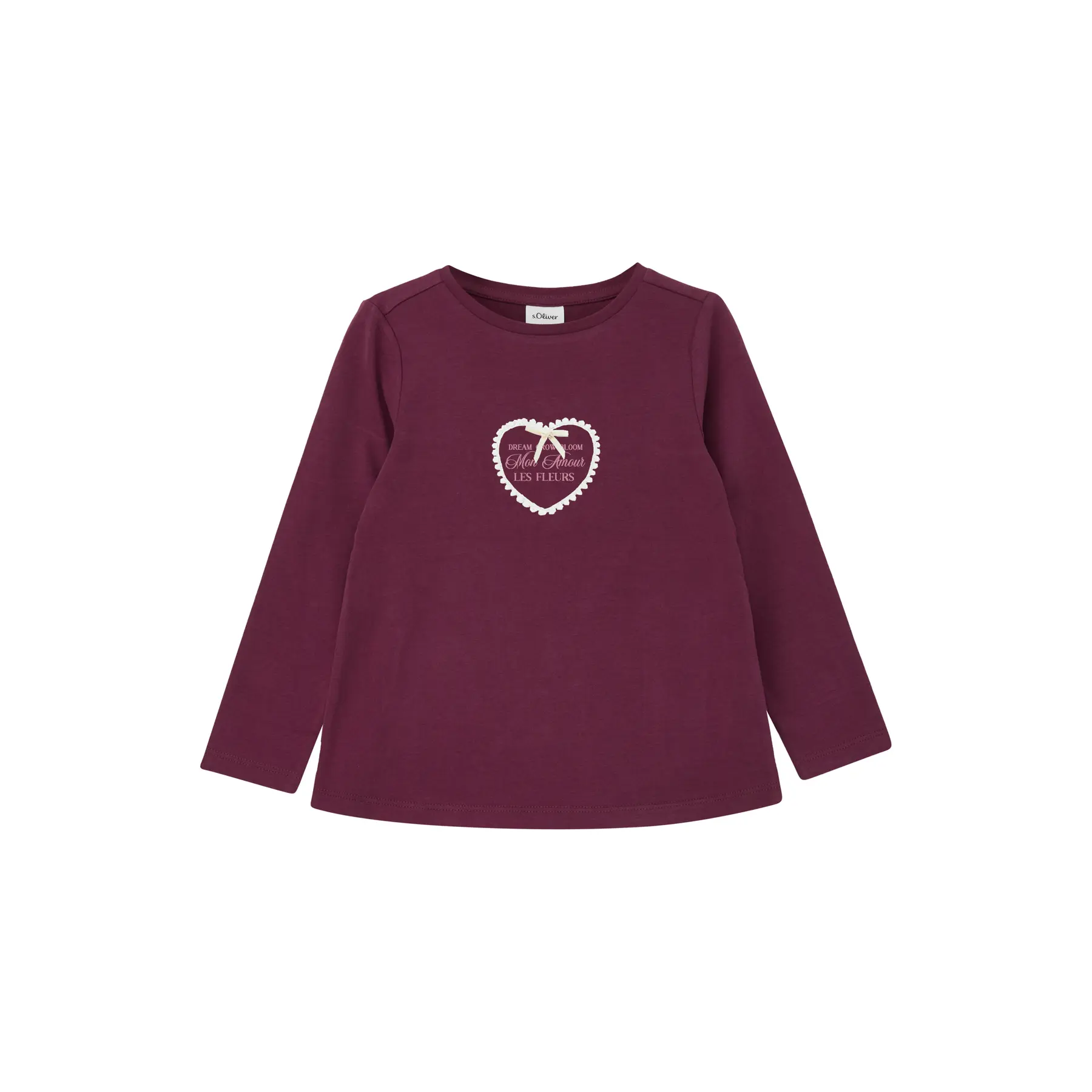 T-shirt a manica corta reversibile a forma A con stampa fotografica e stampa glitterata per ragazza s.Oliver