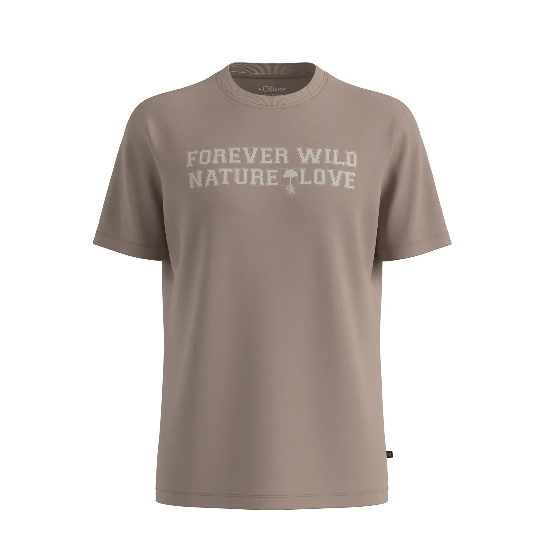 T-shirt con stampa sul davanti e patch logo s.Oliver