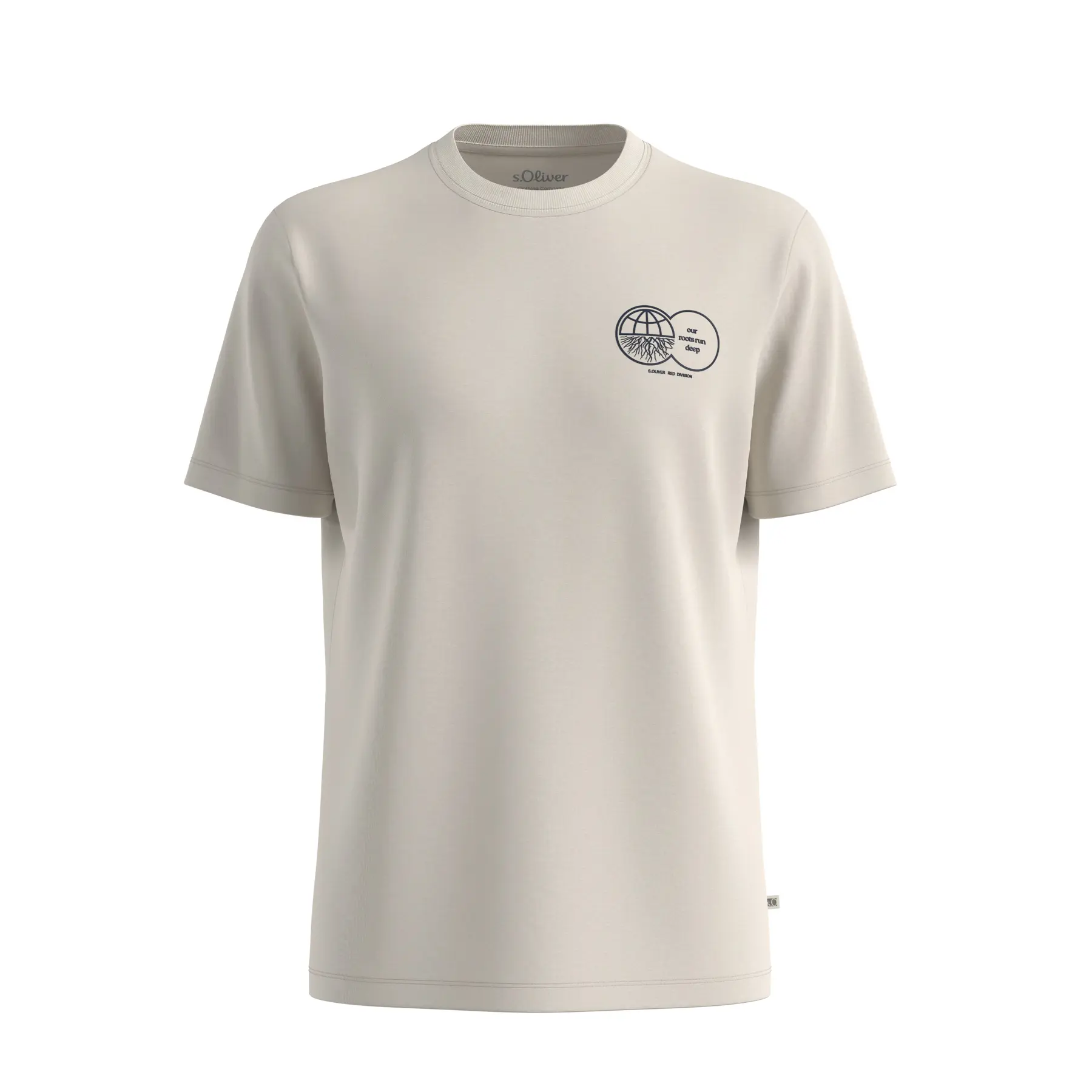 T-shirt con stampa sul davanti e patch logo s.Oliver