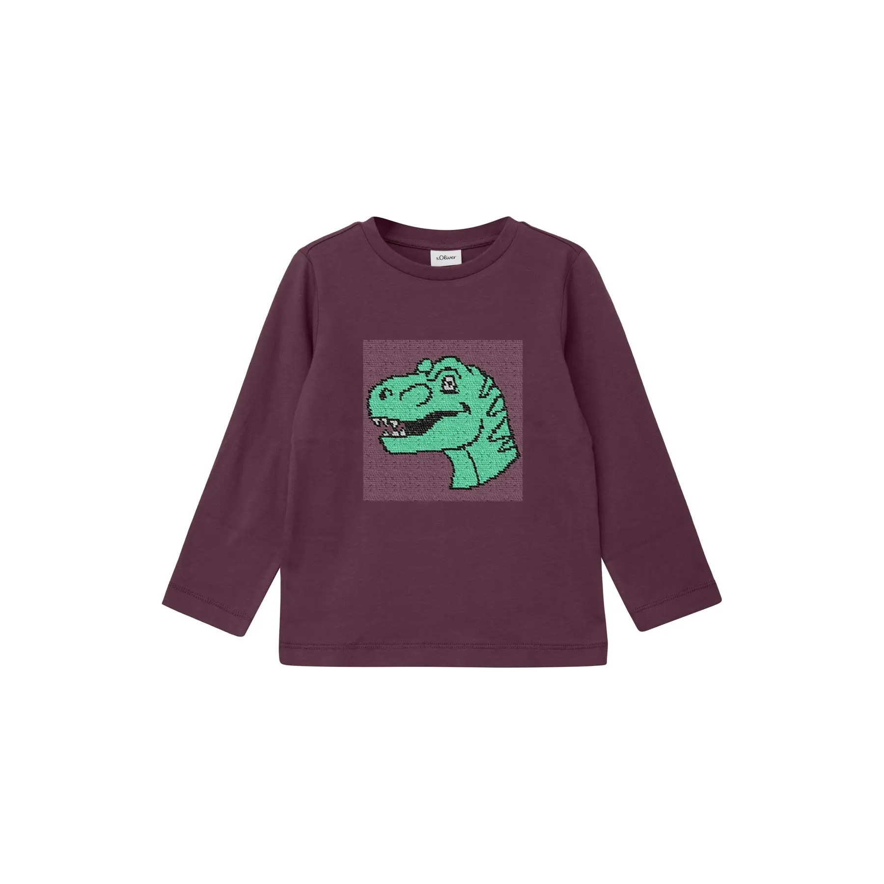 s.Oliver - male - T-shirt met lange mouwen en omkeerbare pailletten