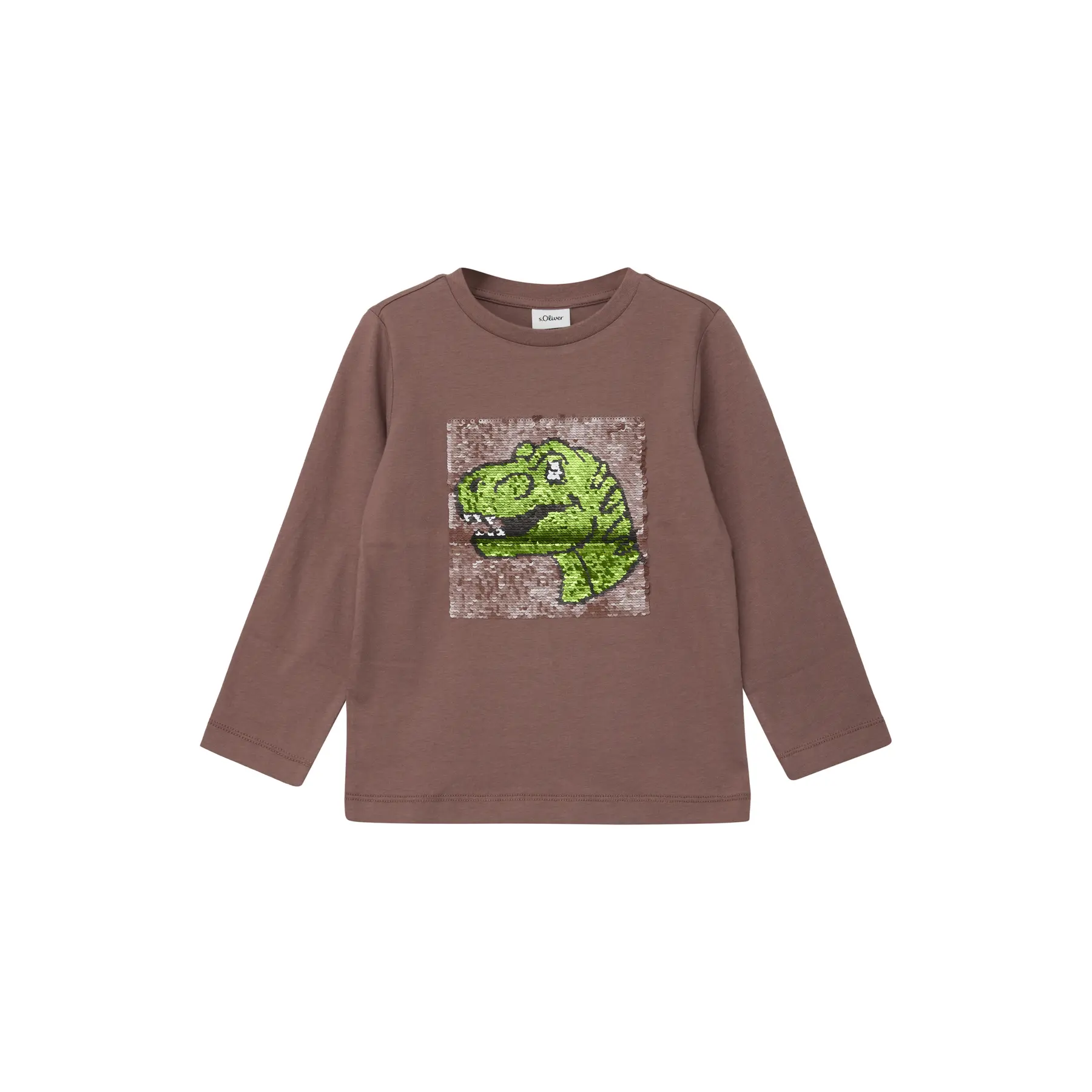 s.Oliver - male - T-shirt met lange mouwen en omkeerbare pailletten