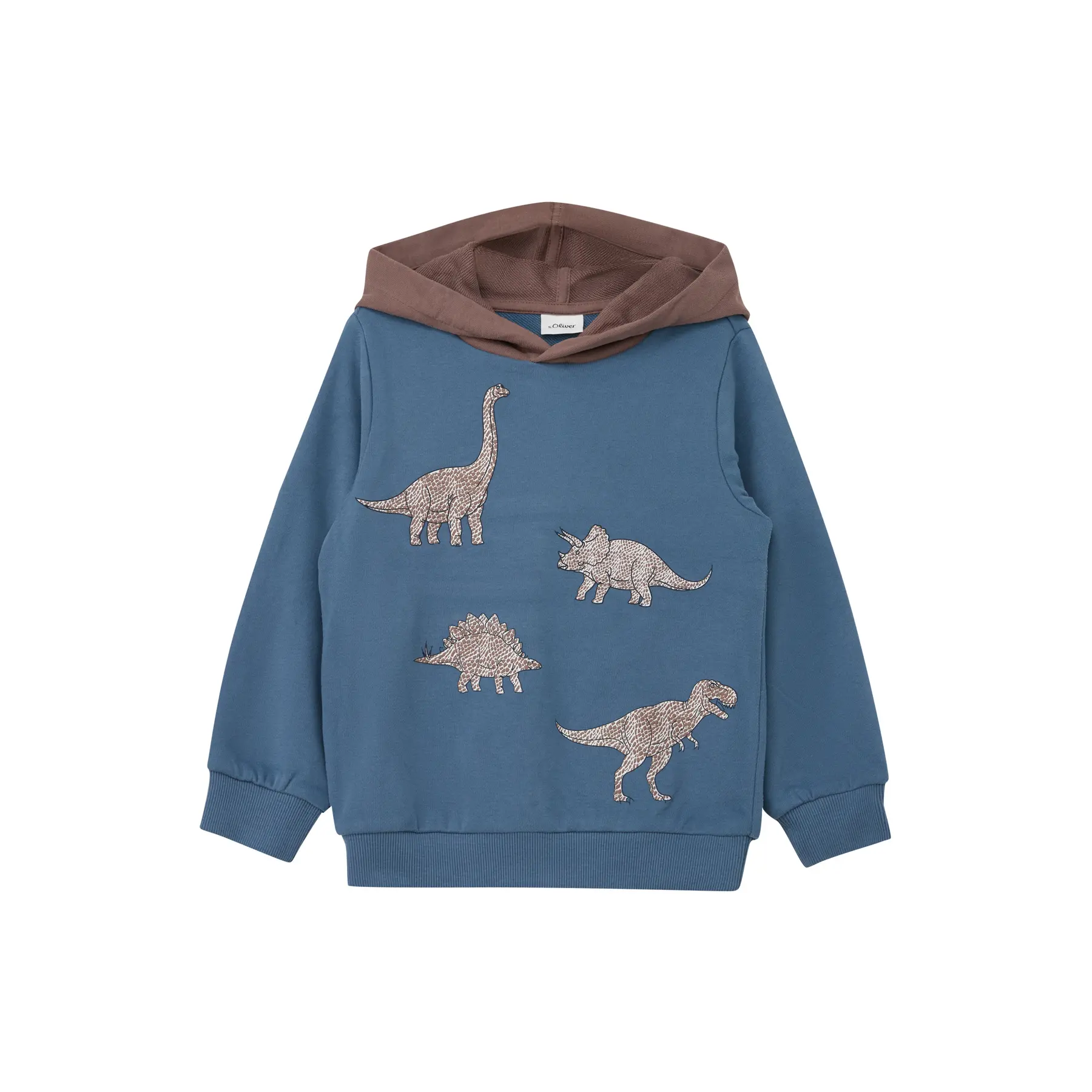 Kapuzensweatshirt mit Stickerei und Flockdruck für Kinder s.Oliver