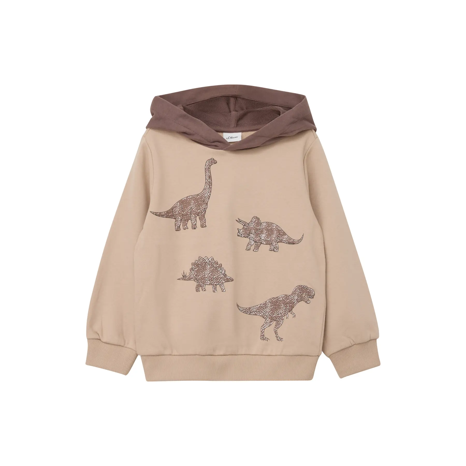 Kapuzensweatshirt mit Stickerei und Flockdruck für Kinder s.Oliver
