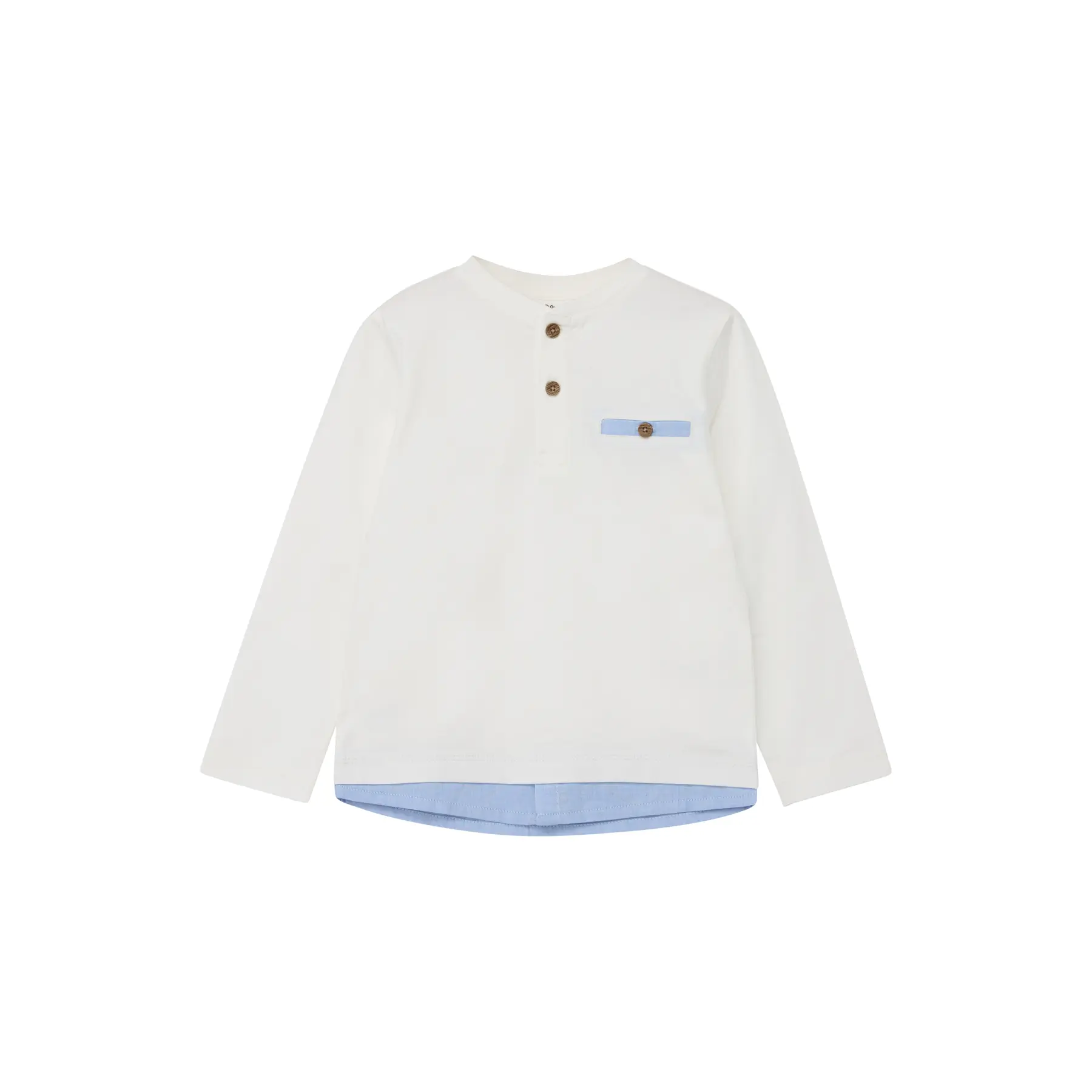 T-Shirt Henley mit Lagen-Effekt und paspelierter Tasche Kinder s.Oliver