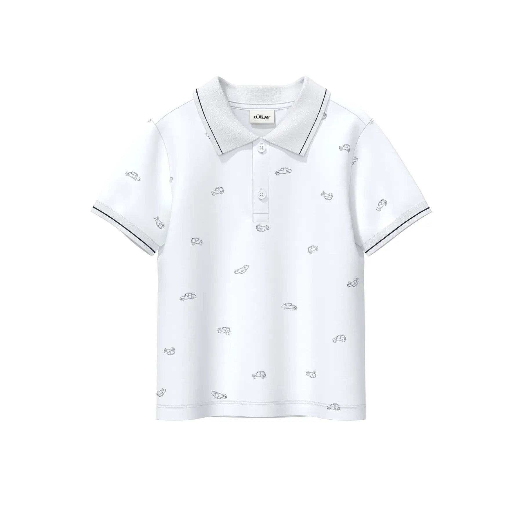 Pique-Poloshirt mit Allover-Print für Kinder s.Oliver