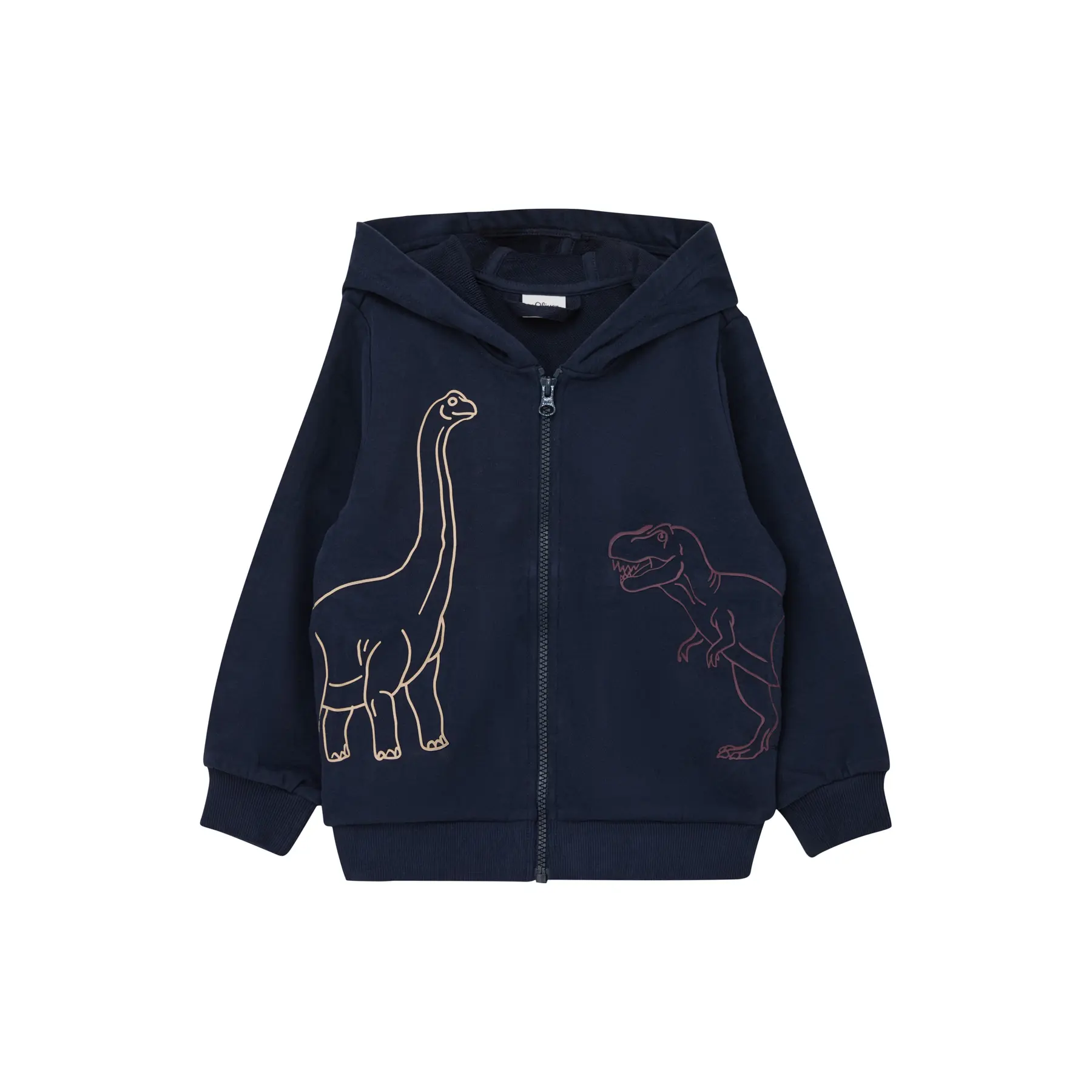 s.Oliver - male - Sweatjack met capuchon en dinosaurusprint rondom