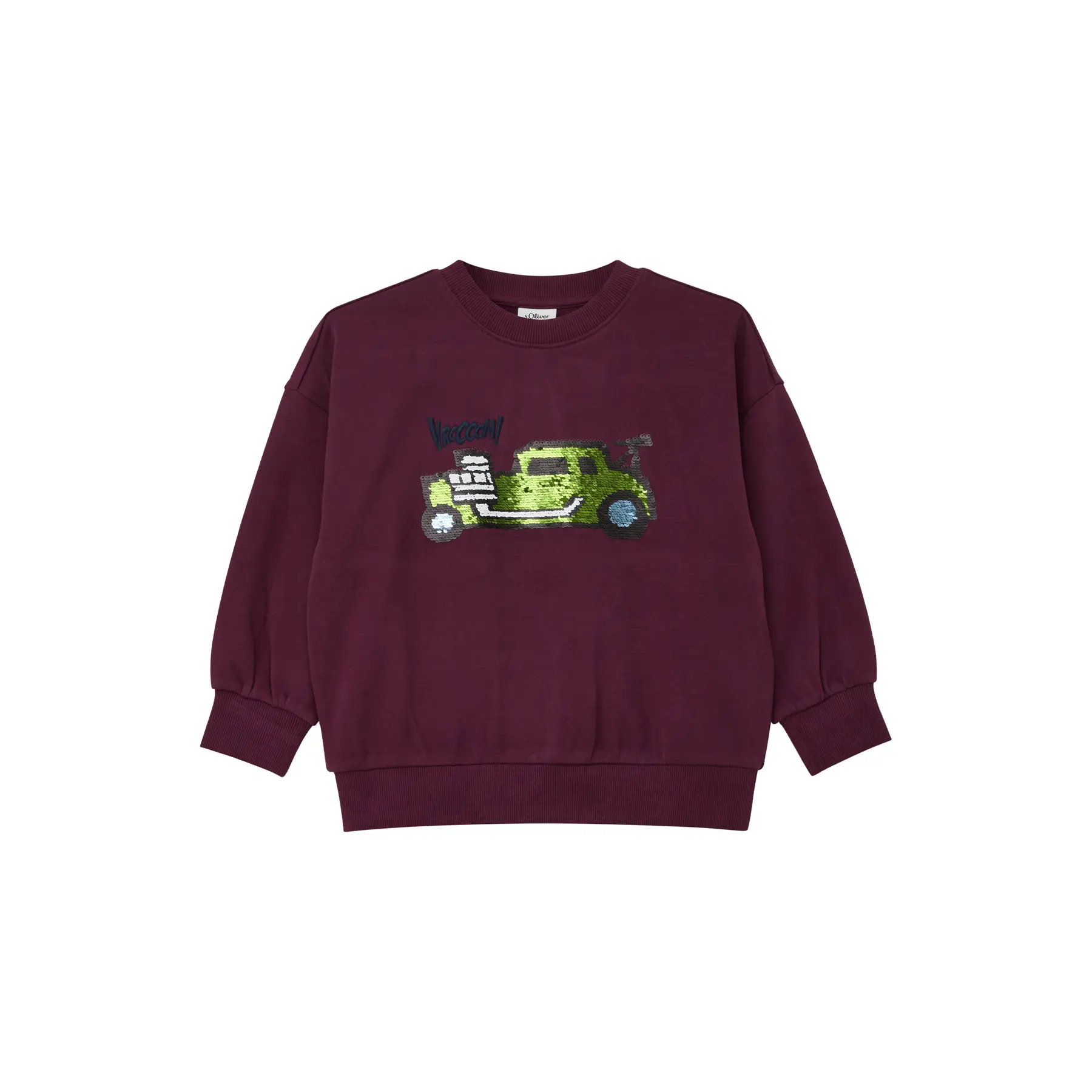 Oversize Sweatshirt mit wendbaren Pailletten und Kinderbestickung s.Oliver