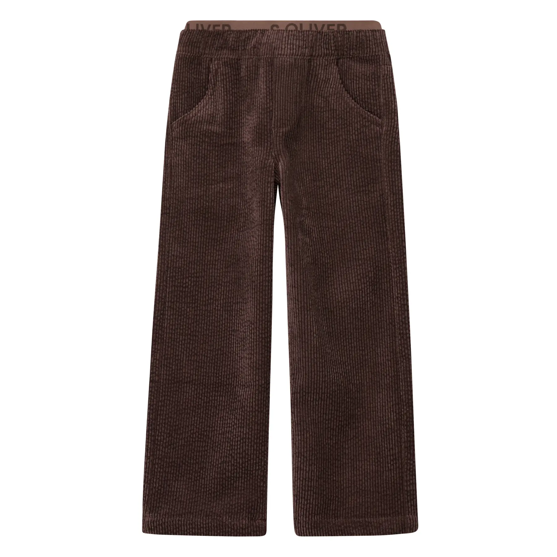 Baggy Corduroy Broek Casual Pasvorm Middelhoge Taille Wijde Pijpen Kind s.Oliver