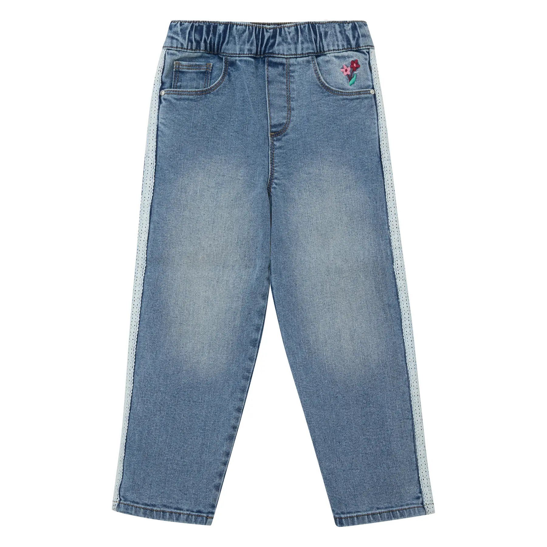 s.Oliver - female - Jeans TONI / Relaxed Fit / Mid Rise / Tapered Leg / Borduursel & kanten band