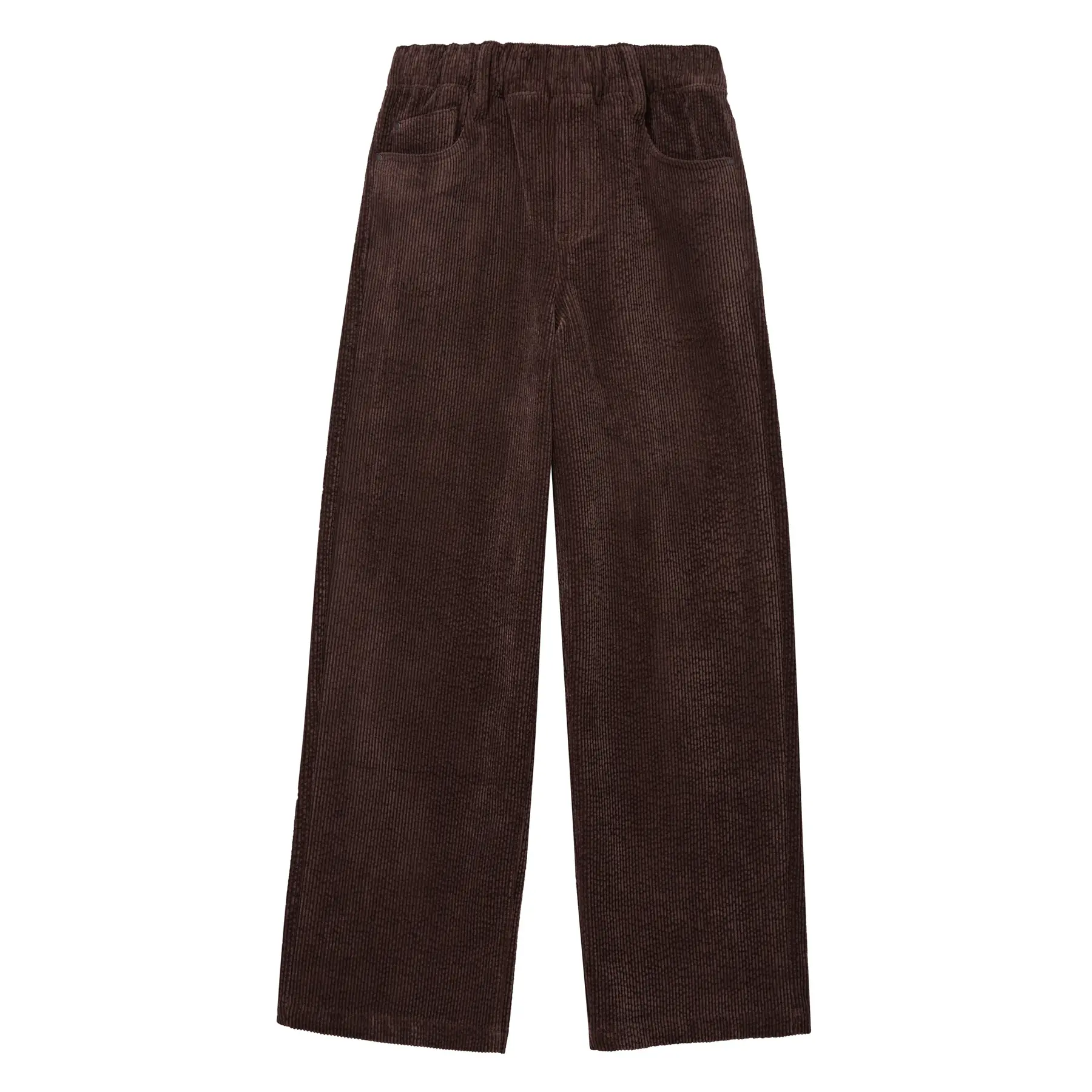 Pantalon en velours côtelé ample coupe décontractée taille mi-haute jambe large enfant s.Oliver