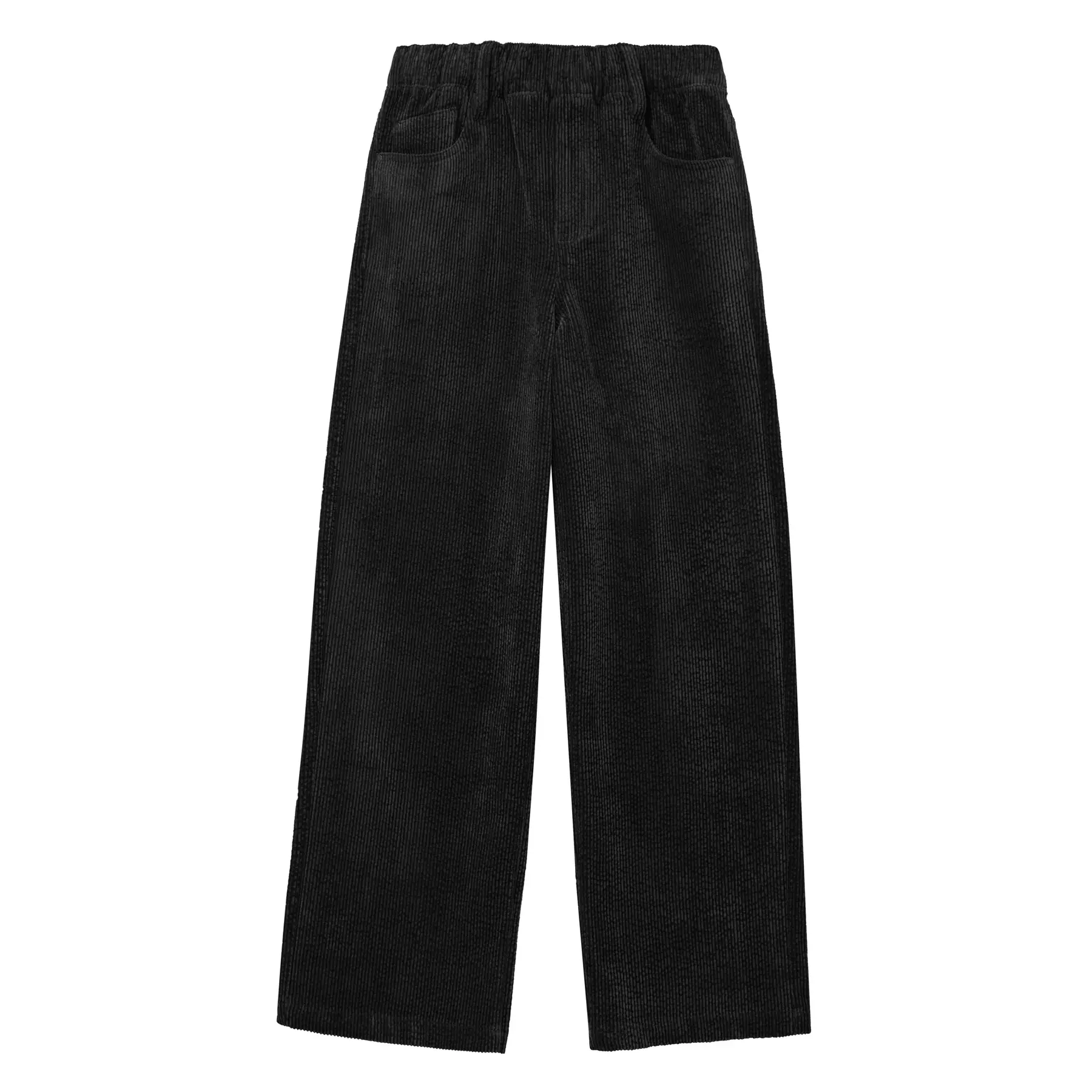 Pantalon en velours côtelé ample coupe décontractée taille mi-haute jambe large enfant s.Oliver