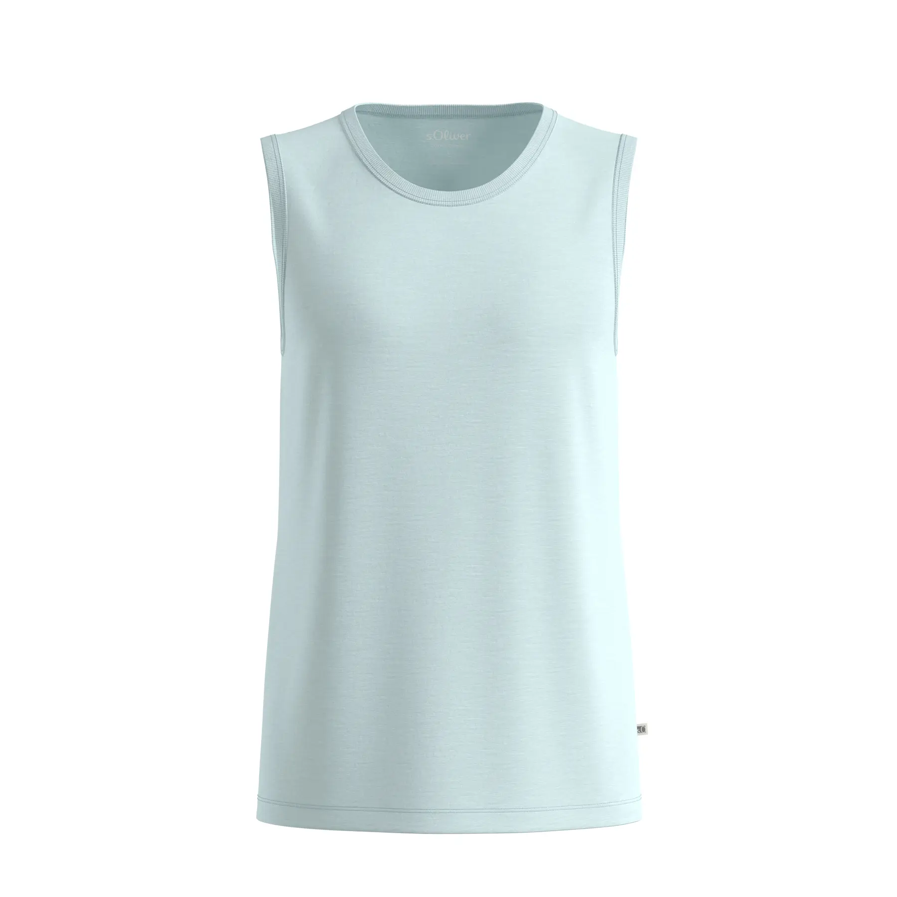 Weiches, gemischtes Baumwoll-Tanktop mit Rundhalsausschnitt s.Oliver
