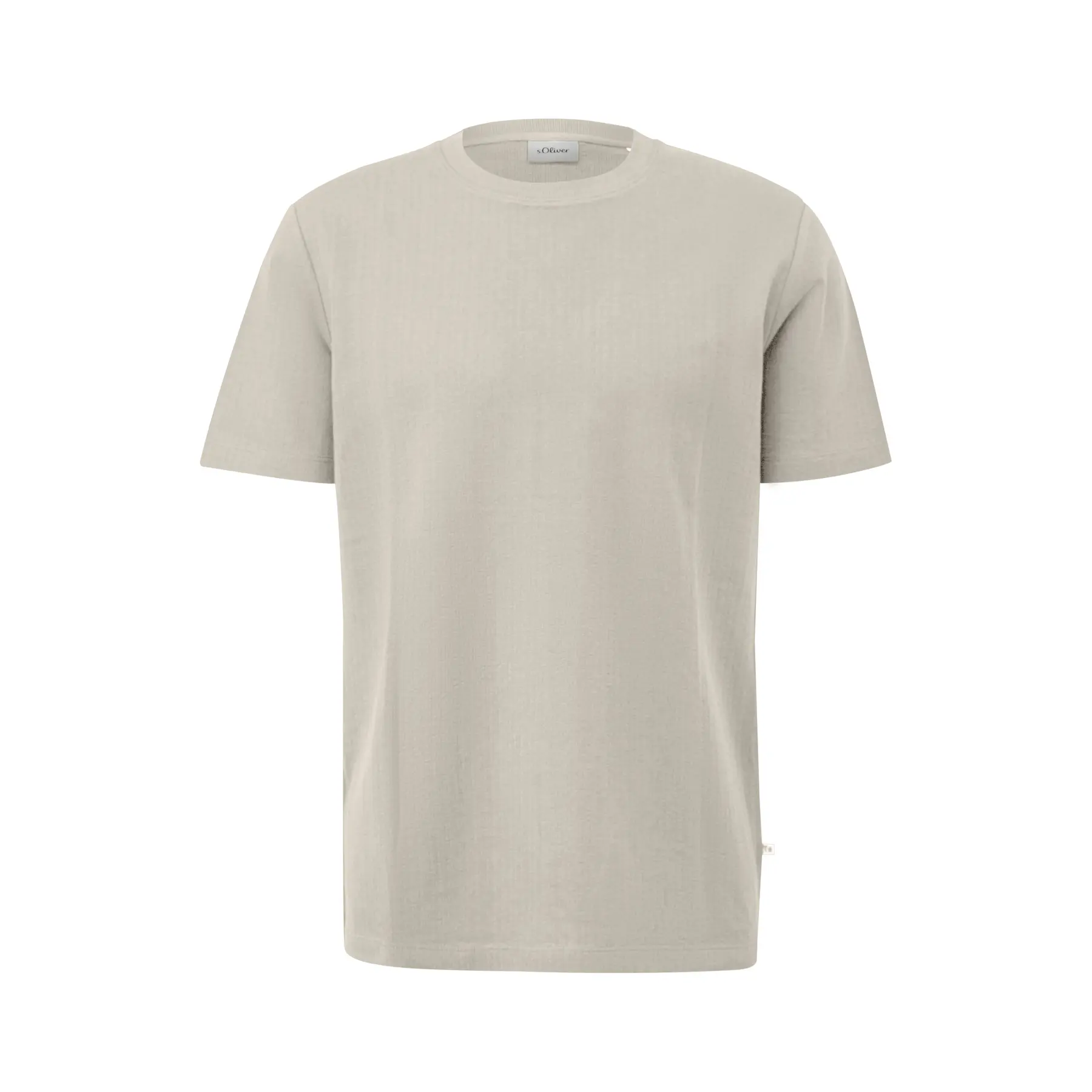 s.Oliver - male - T-shirt met geribbelde structuur in een moderne pasvorm