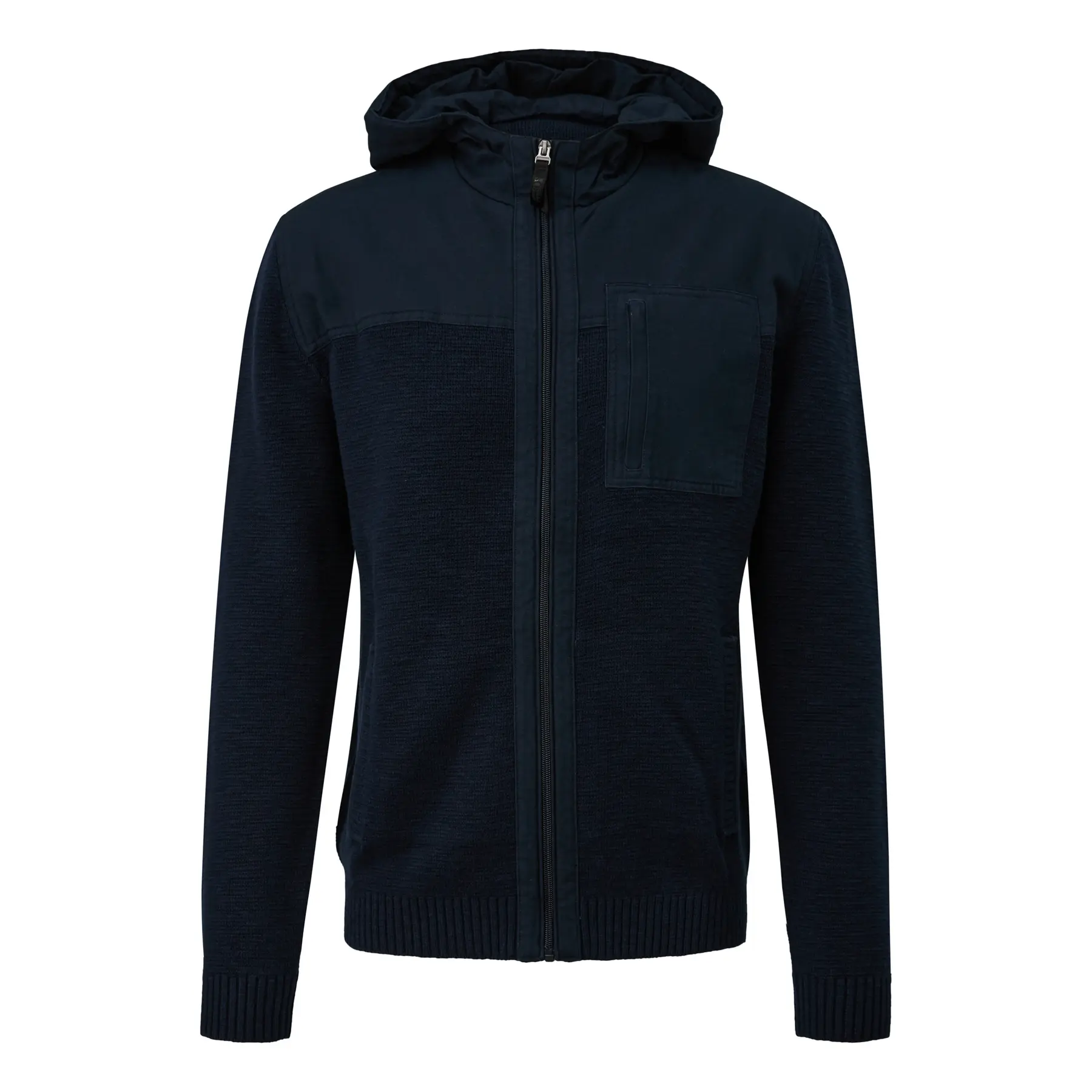 s.Oliver - male - Sportief vest van een mix van stoffen met capuchon
