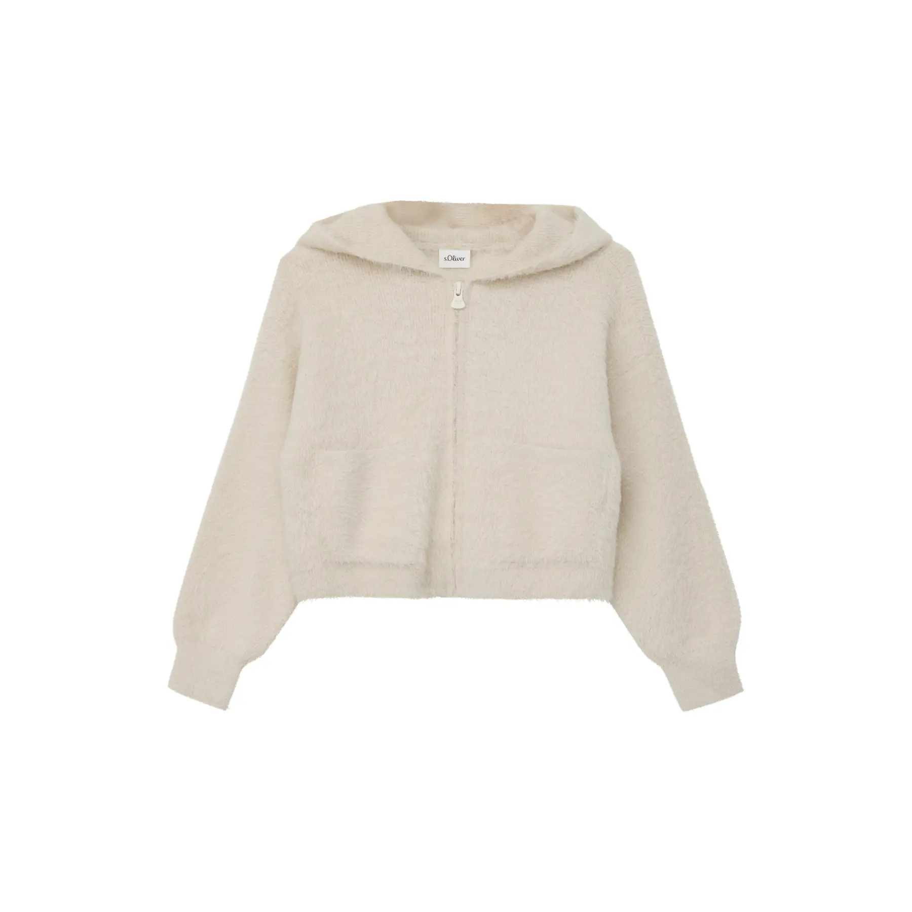 Cardigan en maille boxy à capuche avec fermeture éclair fille s.Oliver