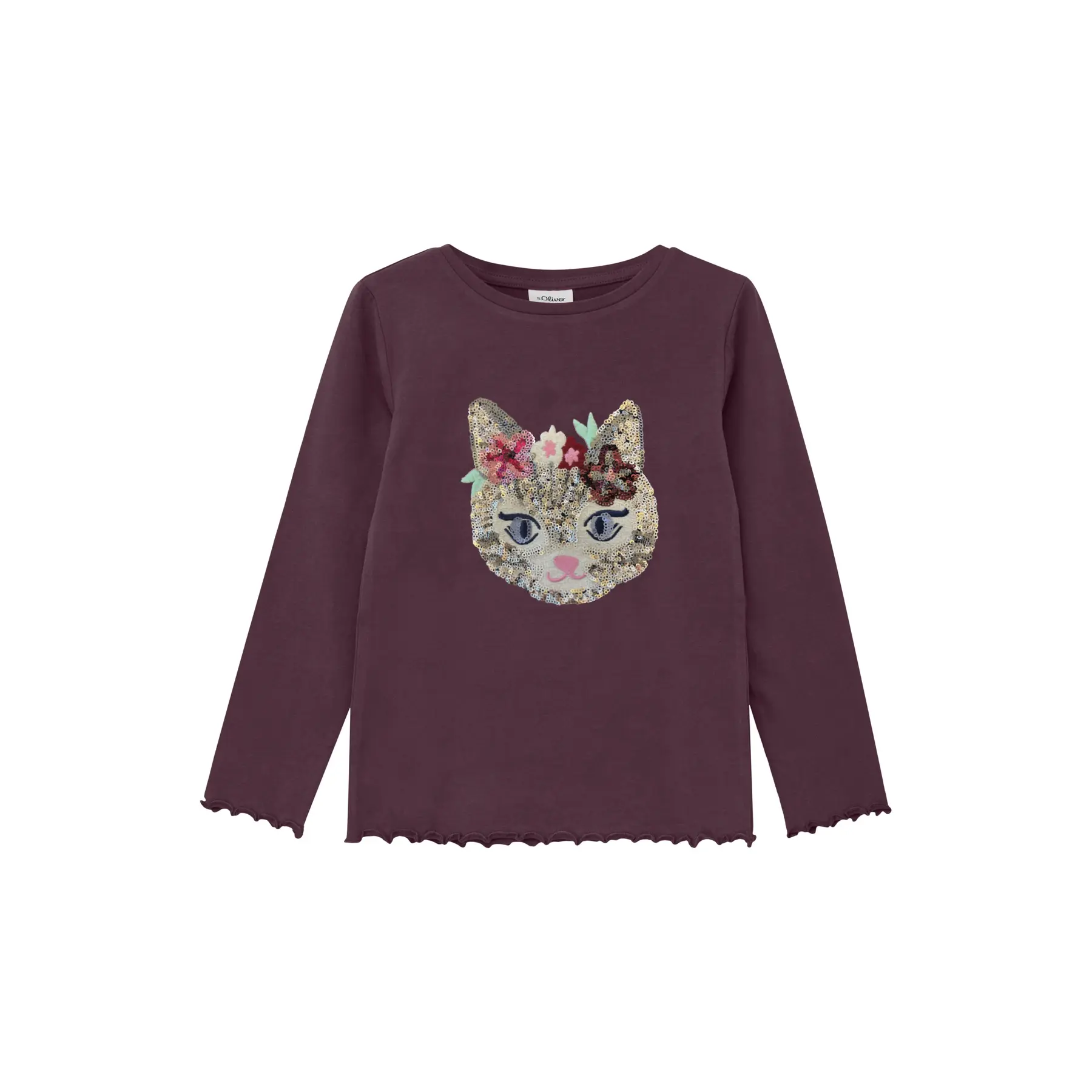 T-shirt Slim Fit con ricamo e paillettes ragazza s.Oliver