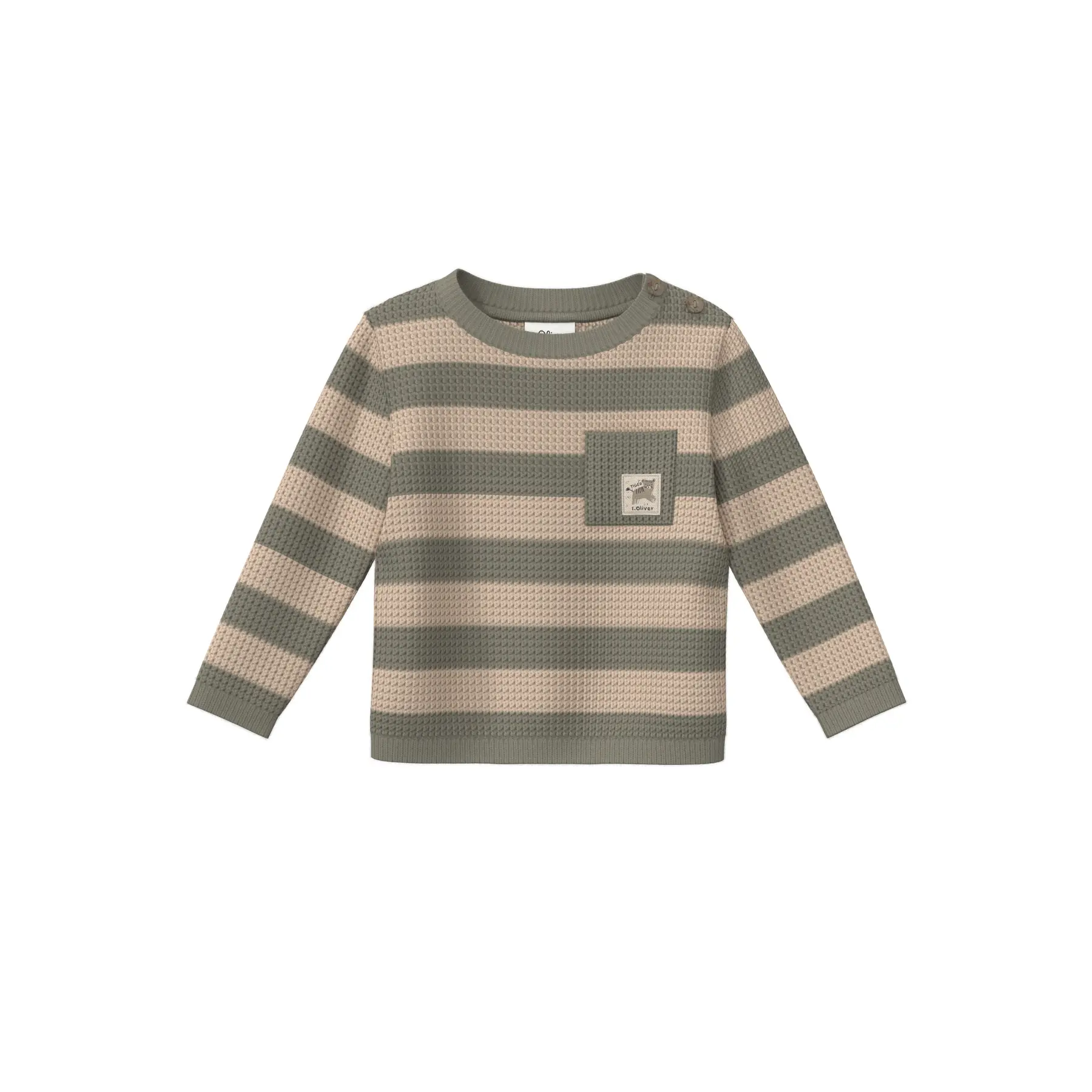 Trui met knoopsluiting en borstzak Regular Fit voor baby's s.Oliver