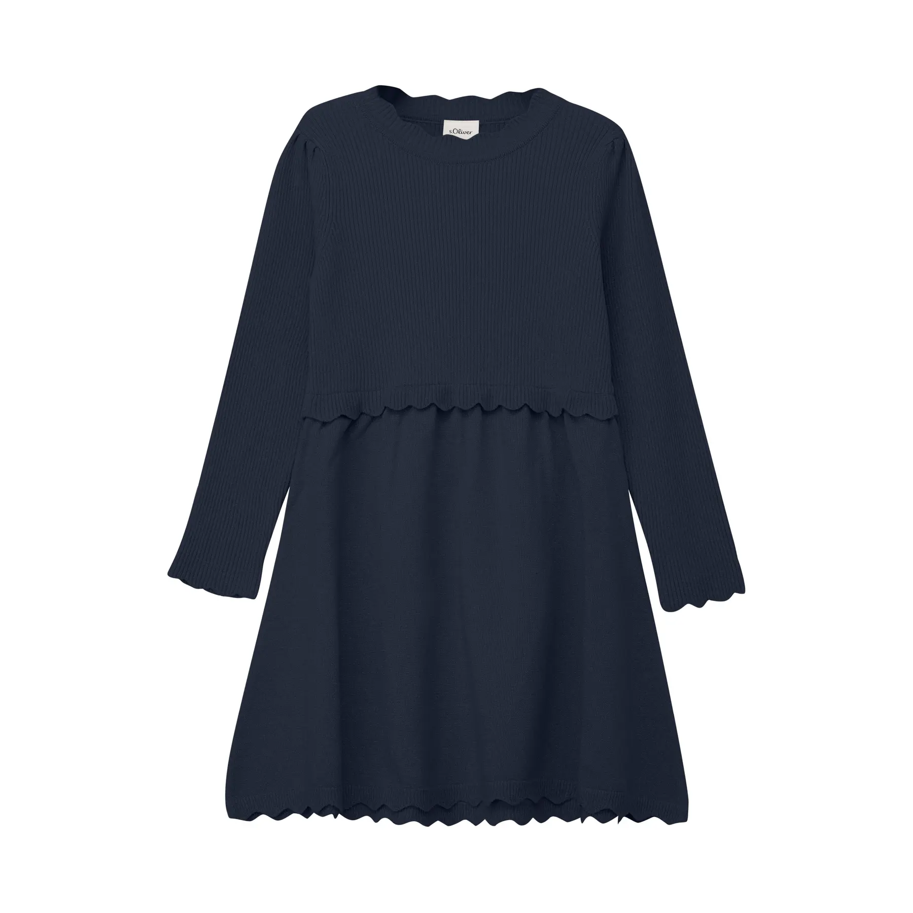 Robe courte à fil pailleté et bordure festonnée bébé fille s.Oliver