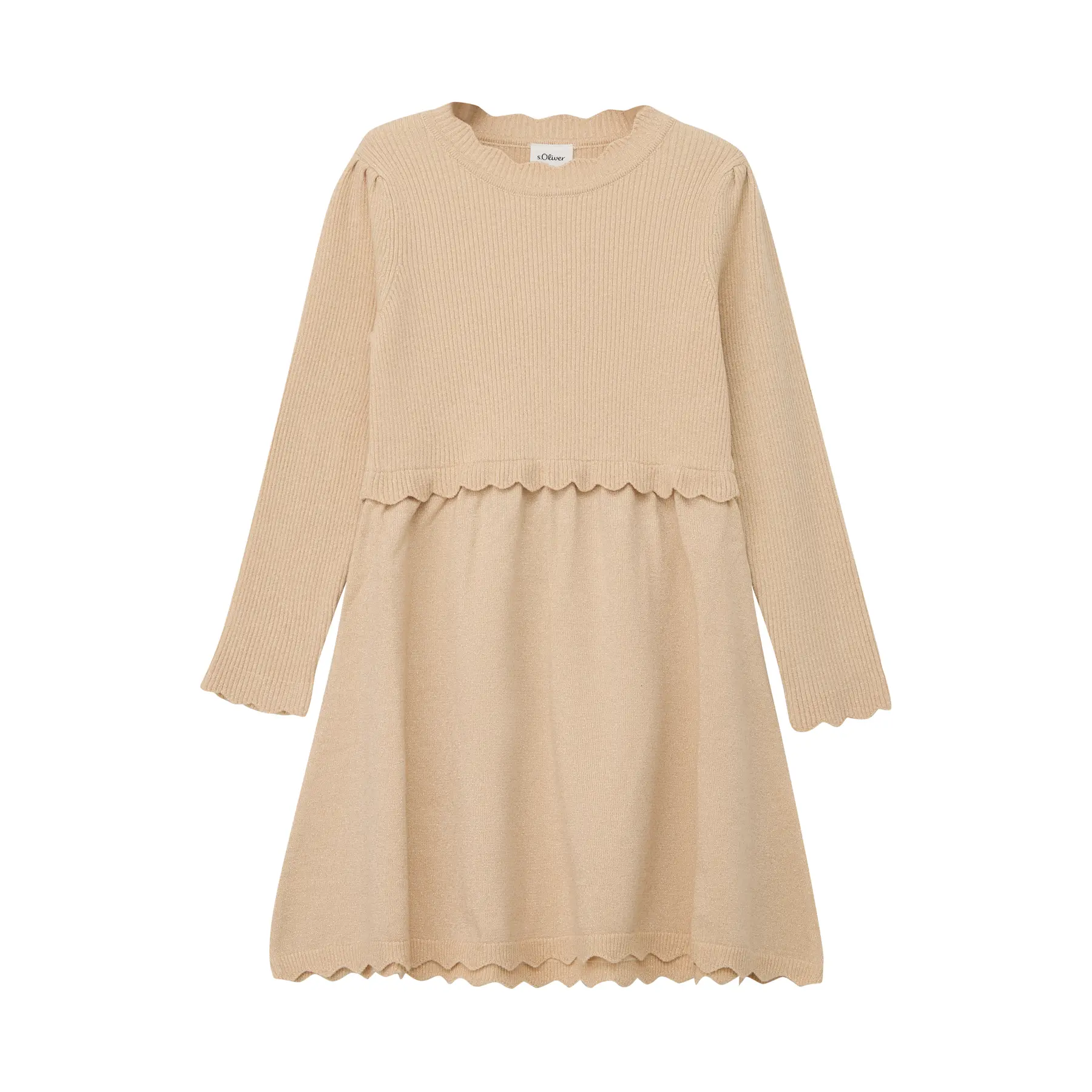 Robe courte à fil pailleté et bordure festonnée fille s.Oliver