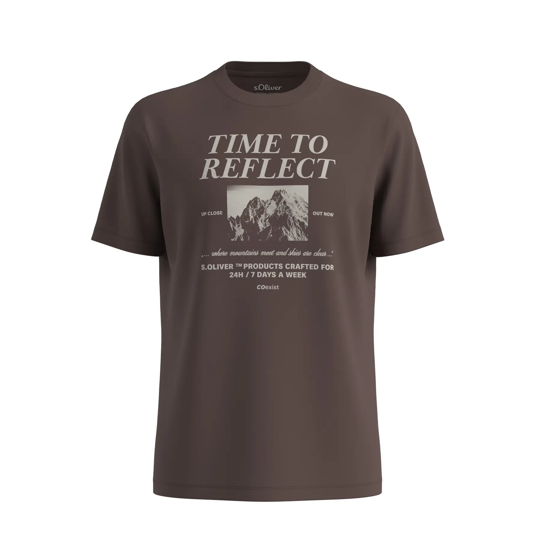 Baumwoll-T-Shirt mit Artwork-Druck auf der Vorderseite s.Oliver