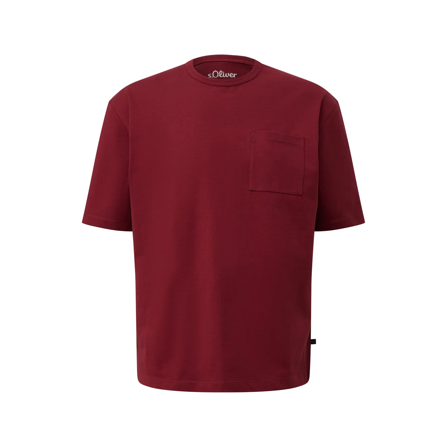 T-Shirt aus dickem Jersey mit Brusttasche, moderne Passform s.Oliver
