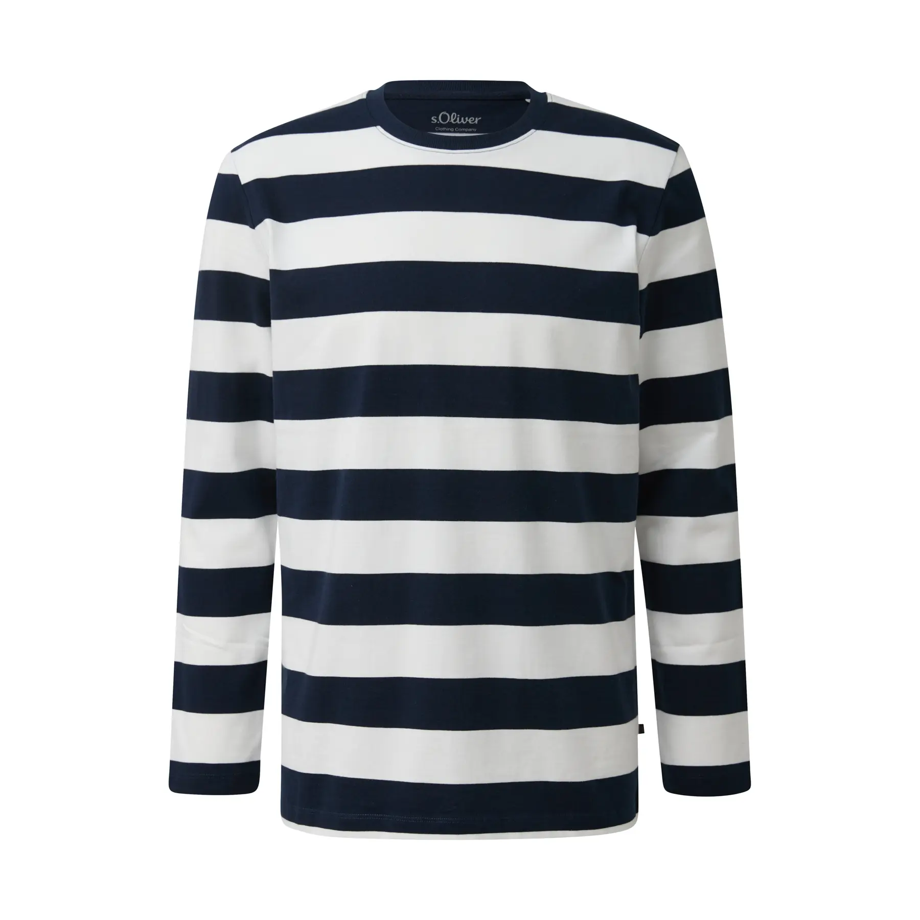 Langarm-T-Shirt aus dickem Jersey mit gestrickten Streifen s.Oliver