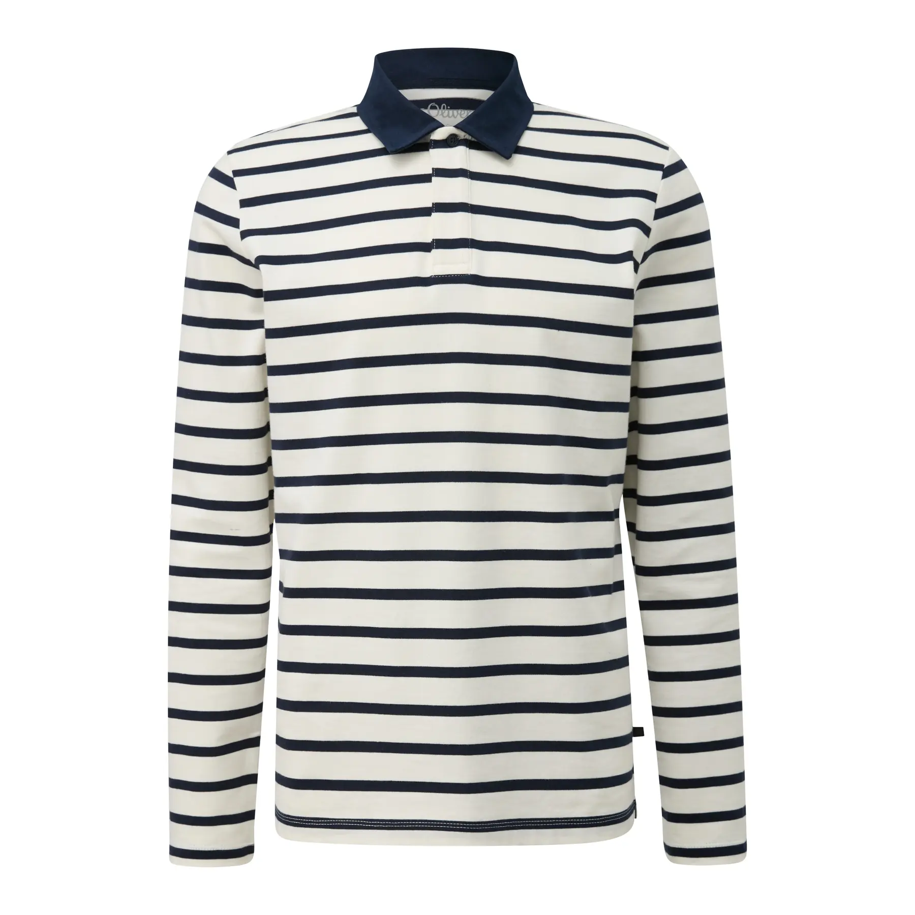 Gestreiftes Polo aus schwerem Jersey mit gewebtem Kragen s.Oliver
