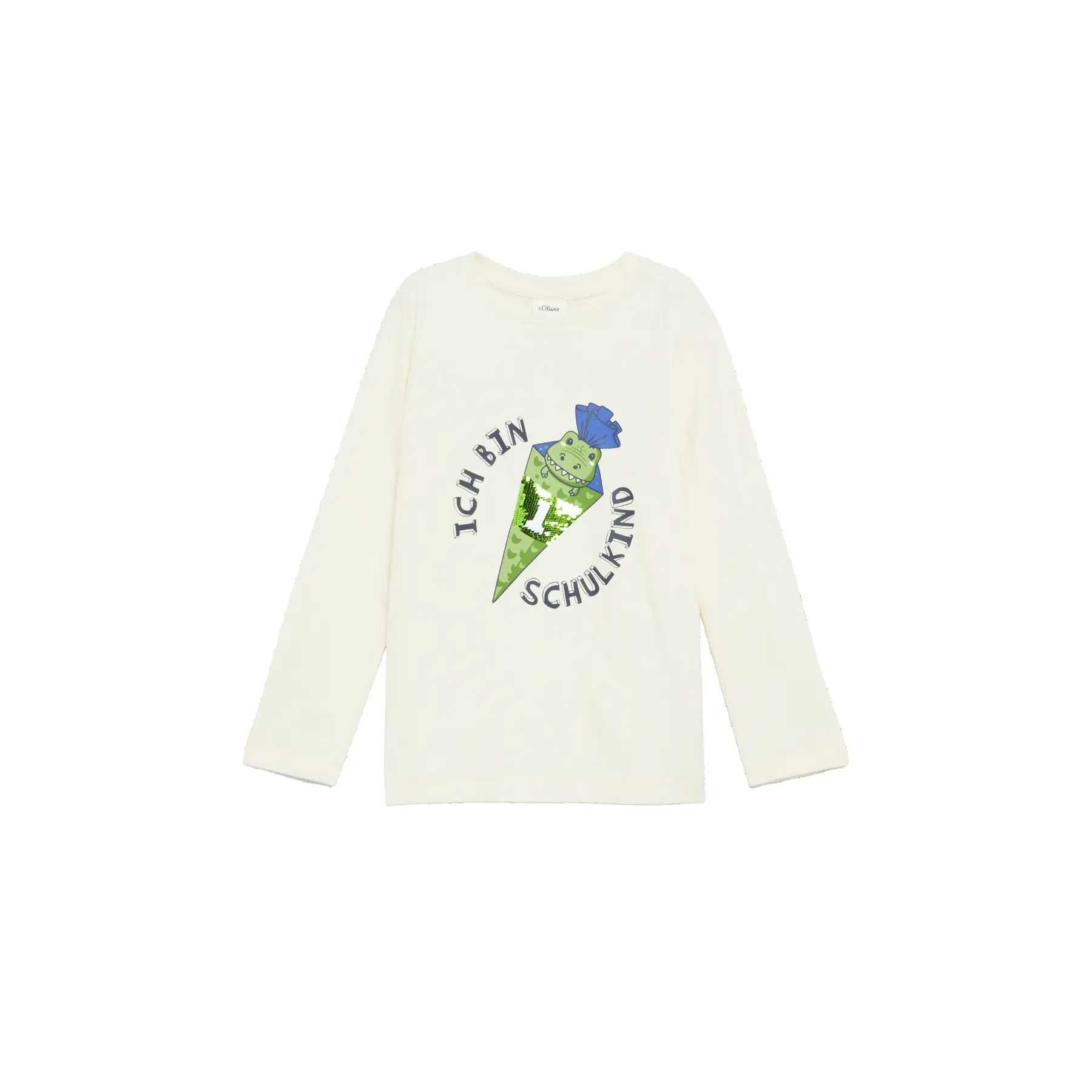 T-shirt unisex a maniche lunghe con stampa reversibile e paillettes ragazza s.Oliver