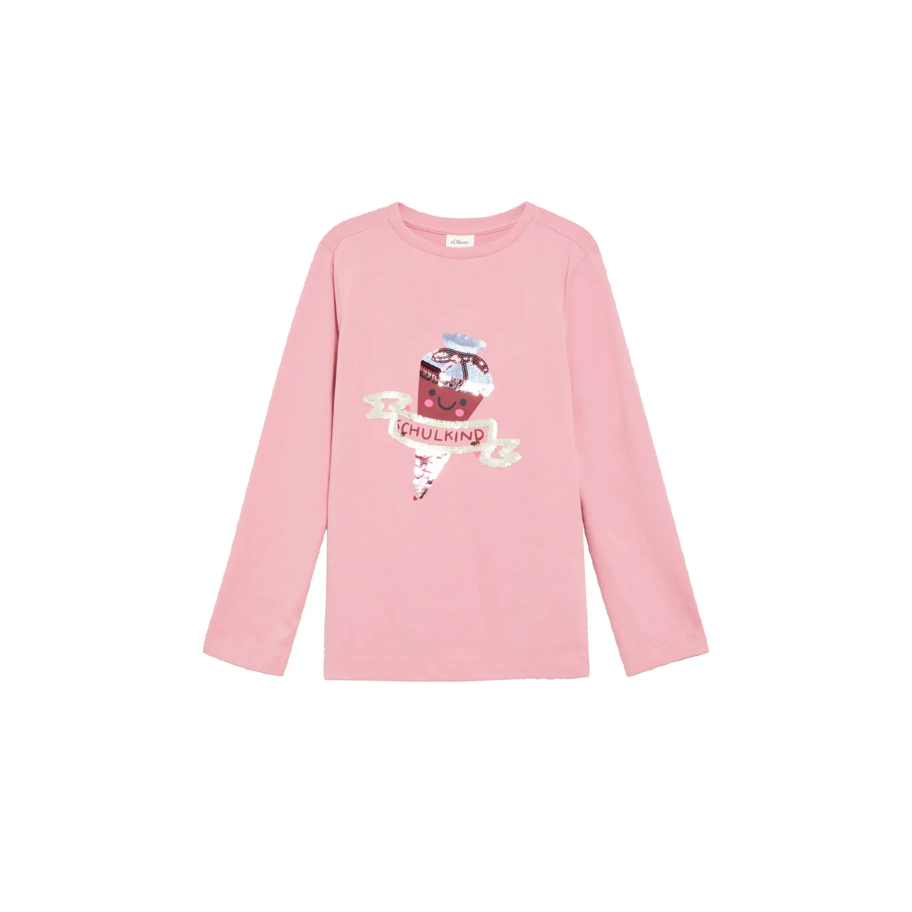 T-shirt unisex a maniche lunghe con stampa reversibile e paillettes ragazza s.Oliver