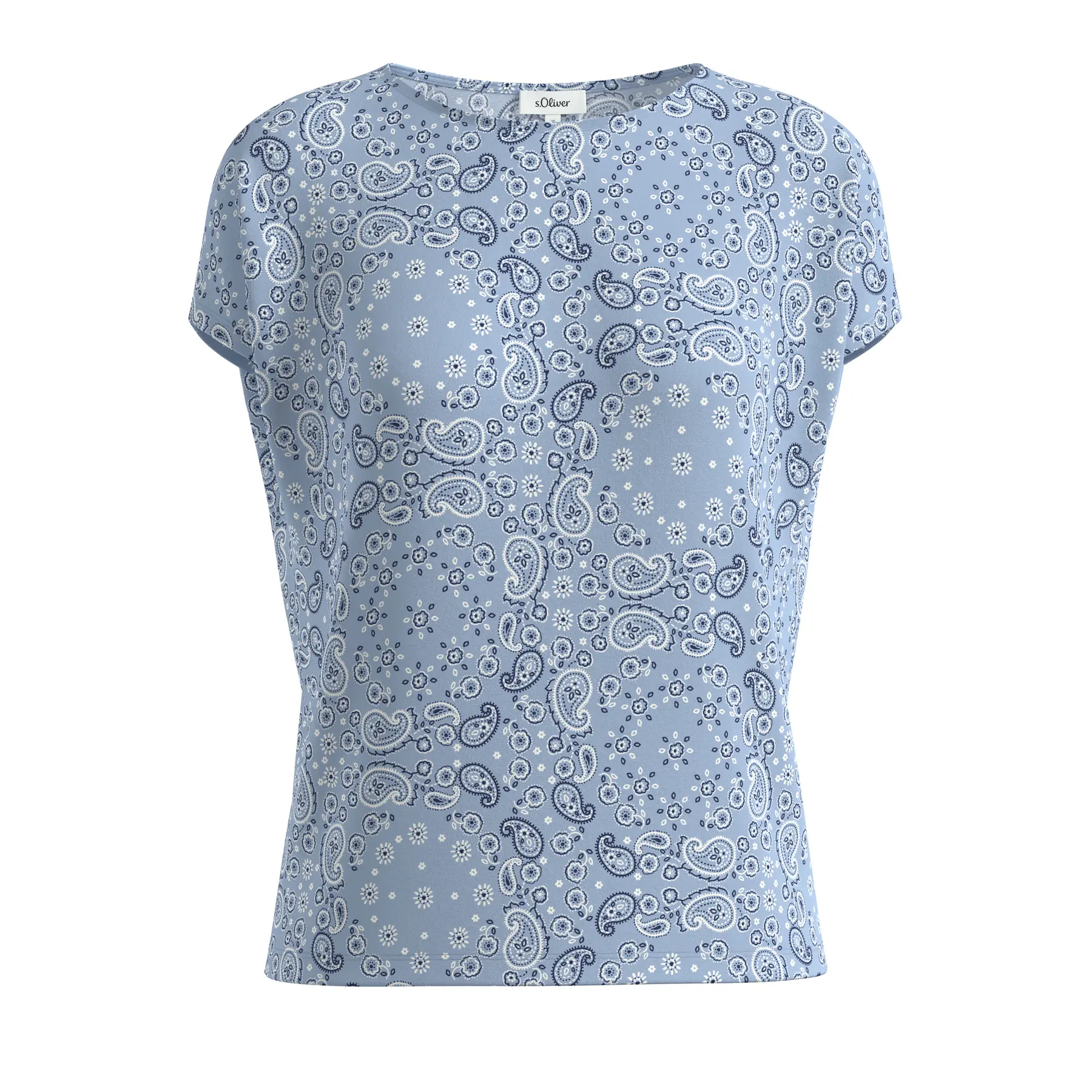 T-Shirt Relaxed Fit mit Überschnittenen Schultern für Damen s.Oliver