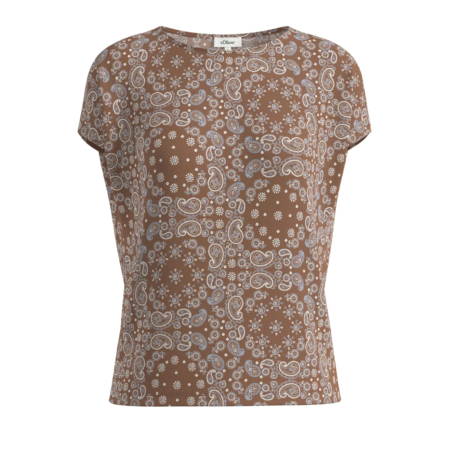 T-Shirt Relaxed Fit mit Überschnittenen Schultern für Damen s.Oliver