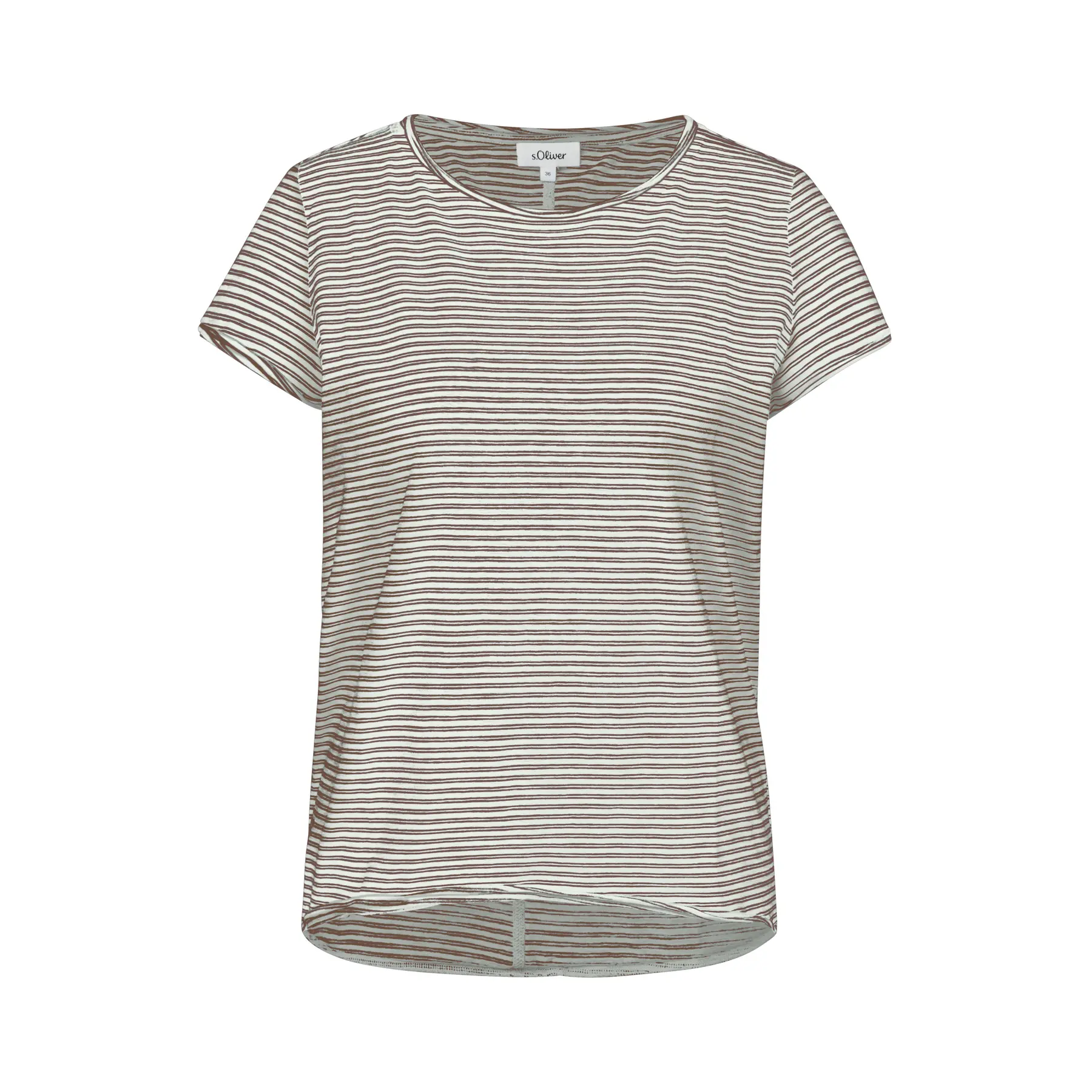 T-shirt in jersey morbido con collo rotondo donna