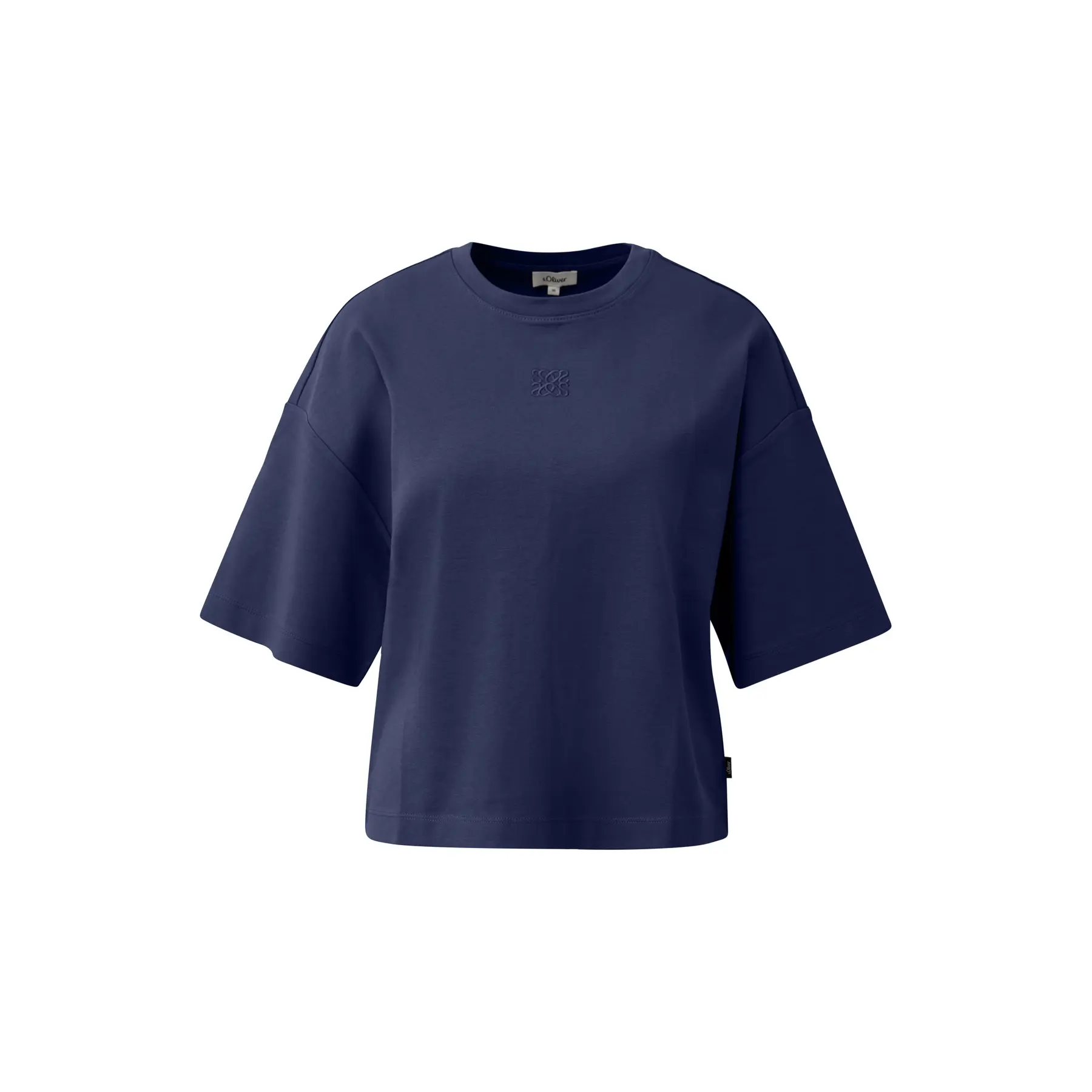 Oversize T-Shirt mit Stickerei und Logo-Patch für Damen s.Oliver