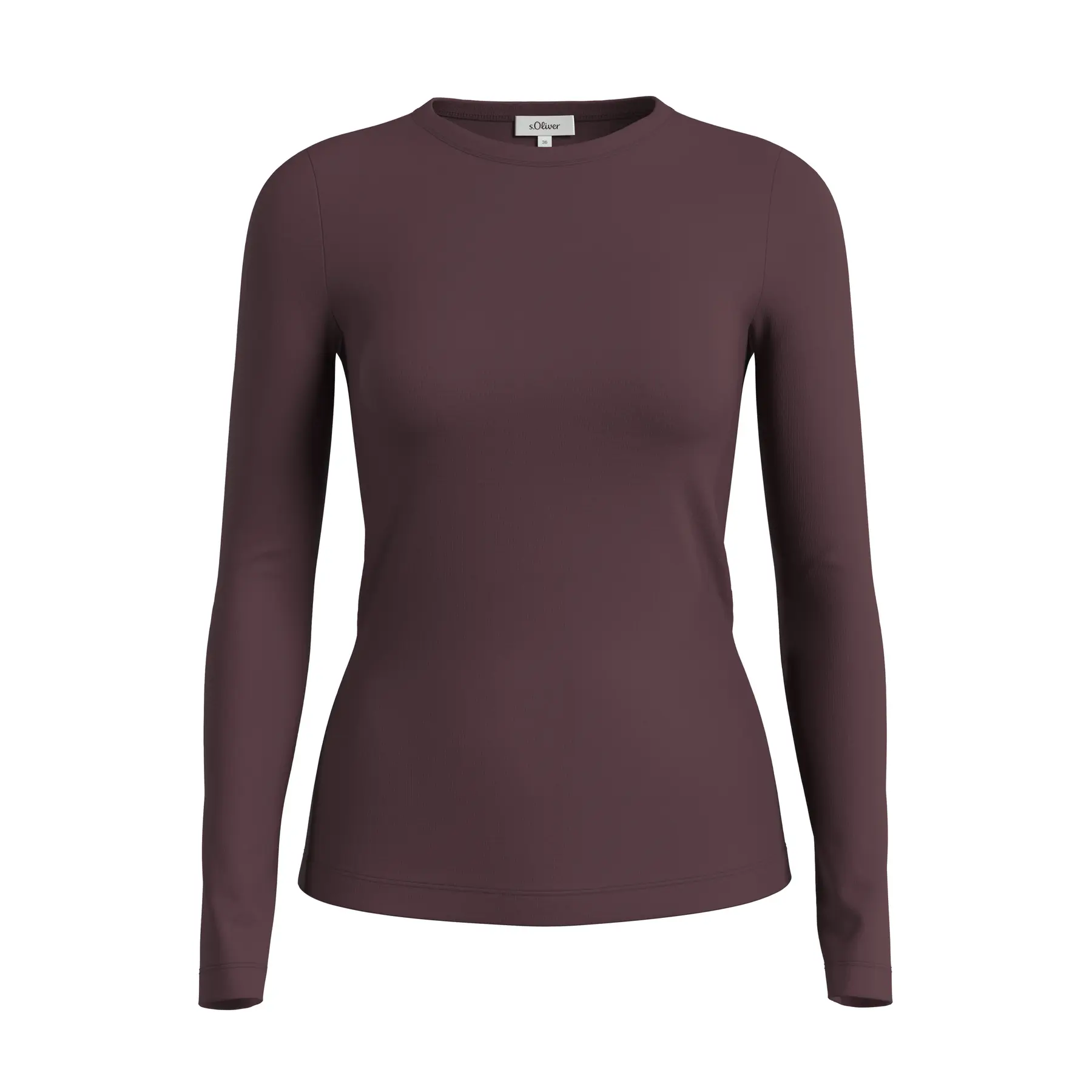 T-shirt a maniche lunghe Slim Fit in jersey morbido donna s.Oliver