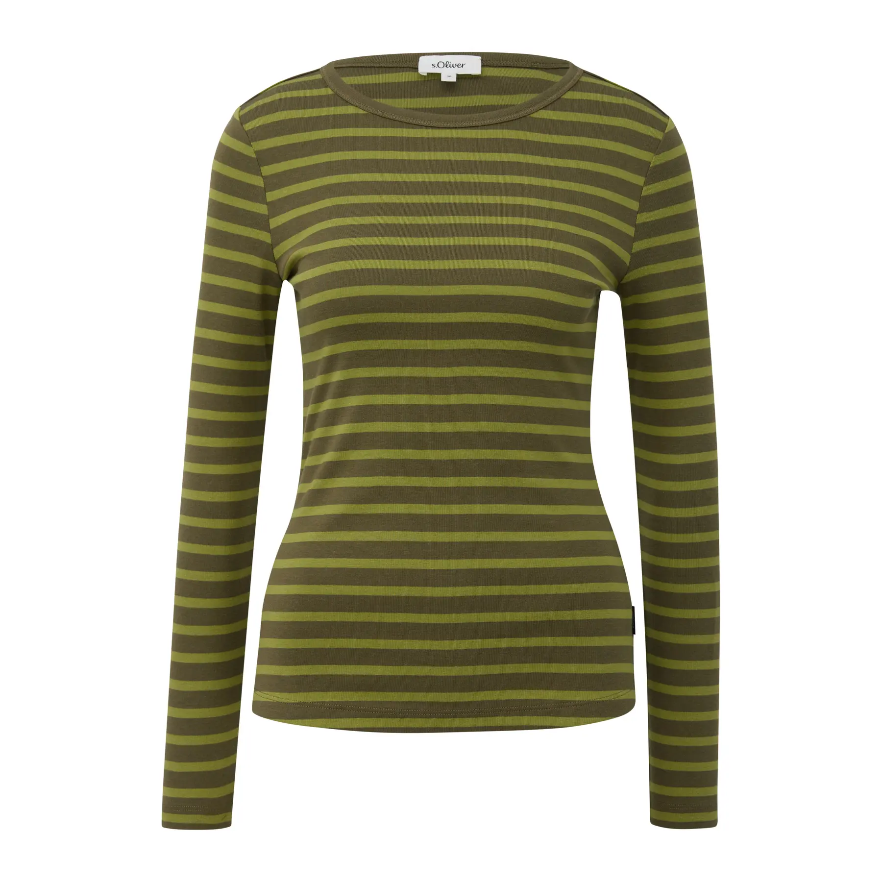 T-shirt a maniche lunghe Slim Fit con collo rotondo donna s.Oliver