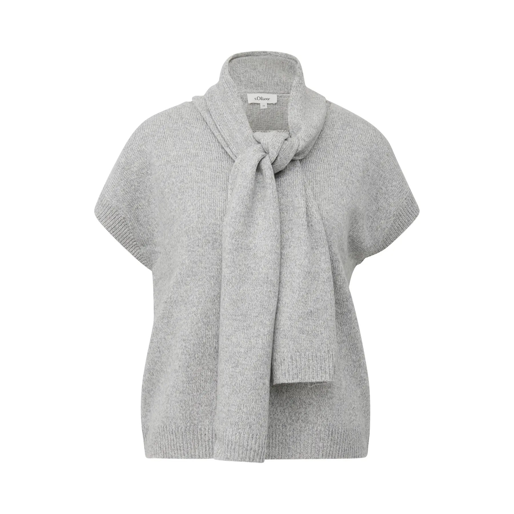 Relaxed Fit Strickweste mit Schalkragen für Damen s.Oliver