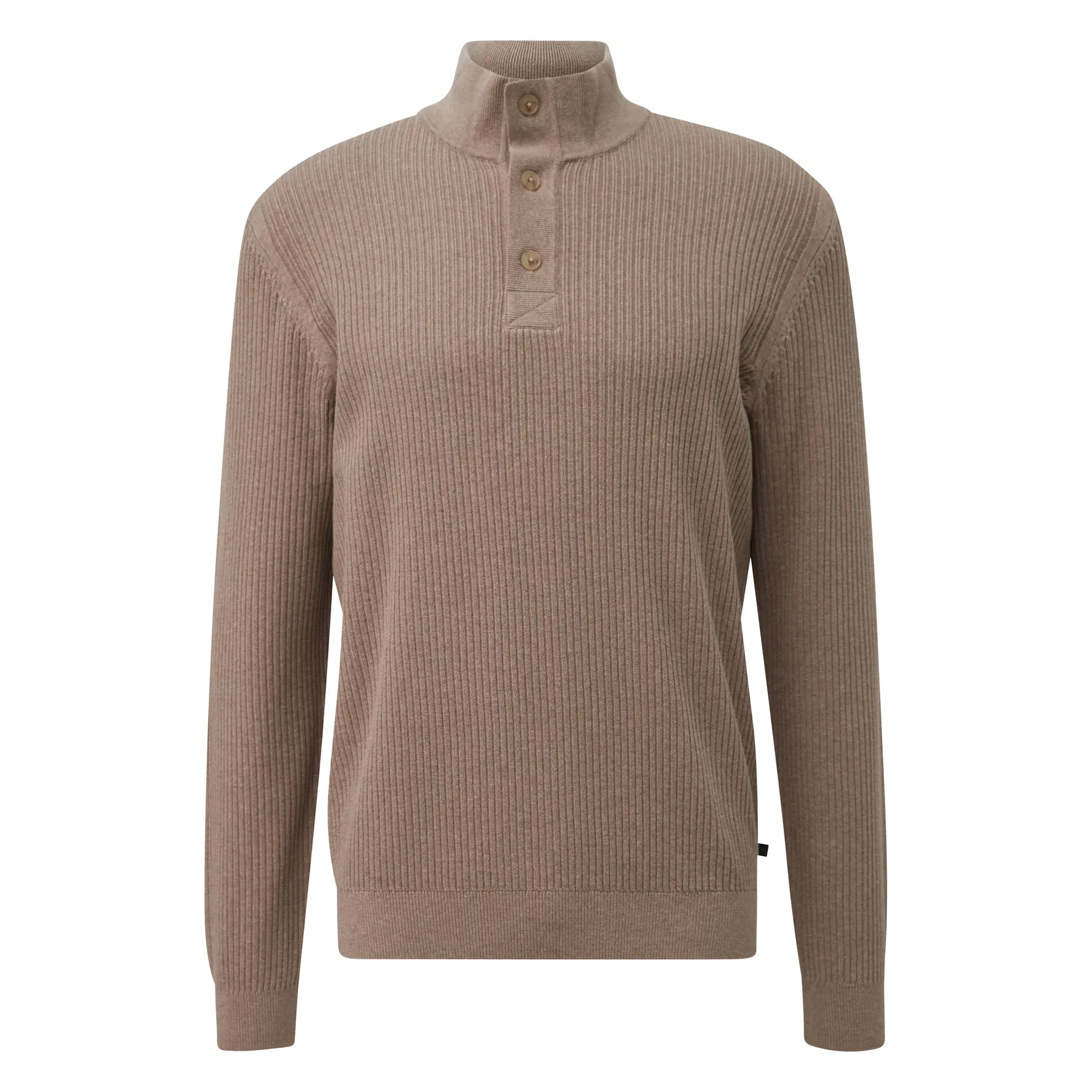 Strickpullover mit Knopf aus strukturiertem Baumwollstoff s.Oliver