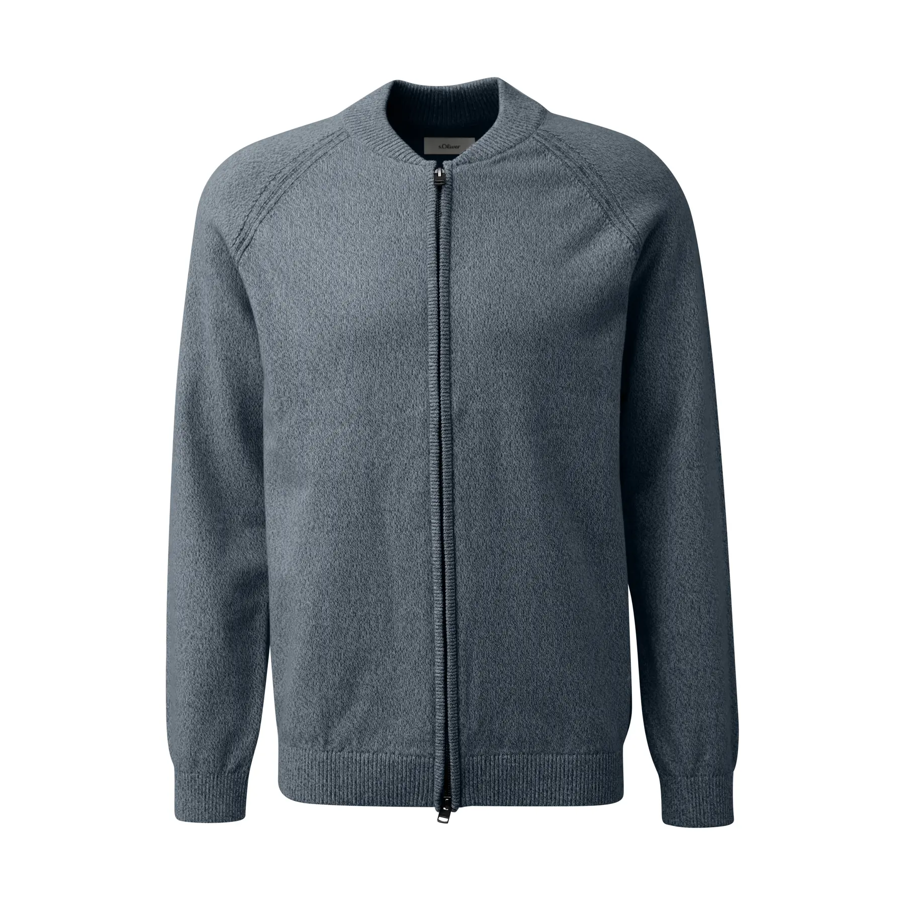 Zweifarbiger Raglan-Cardigan mit Bomberkragen s.Oliver