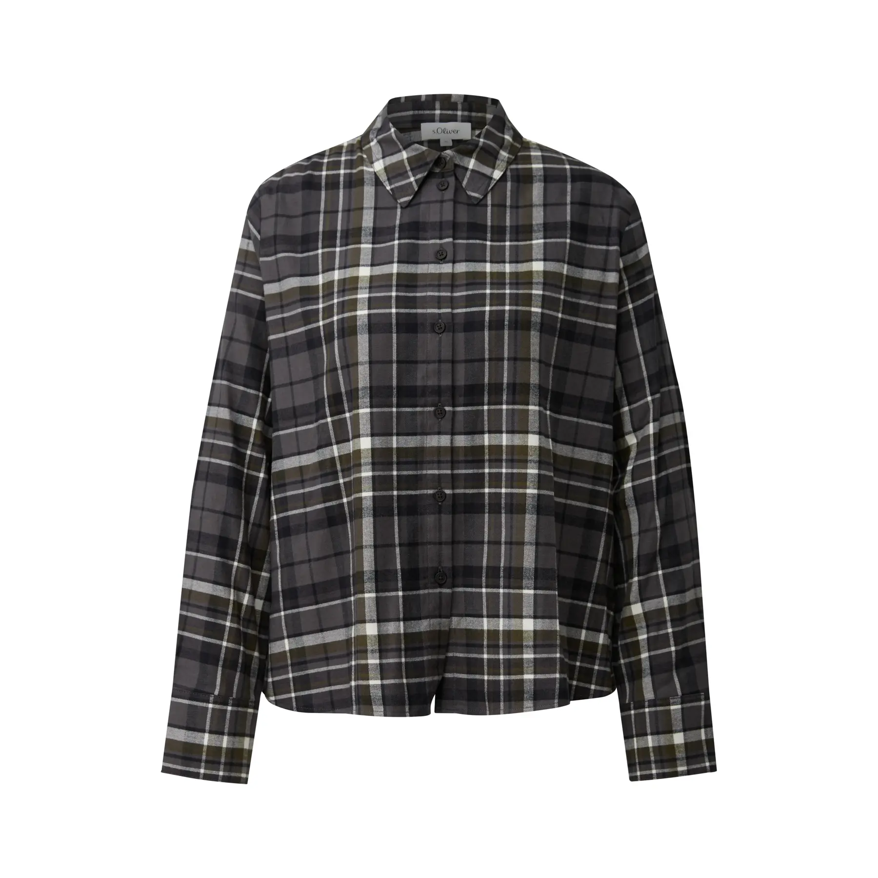 Camicia in flanella Relaxed Fit con colletto donna