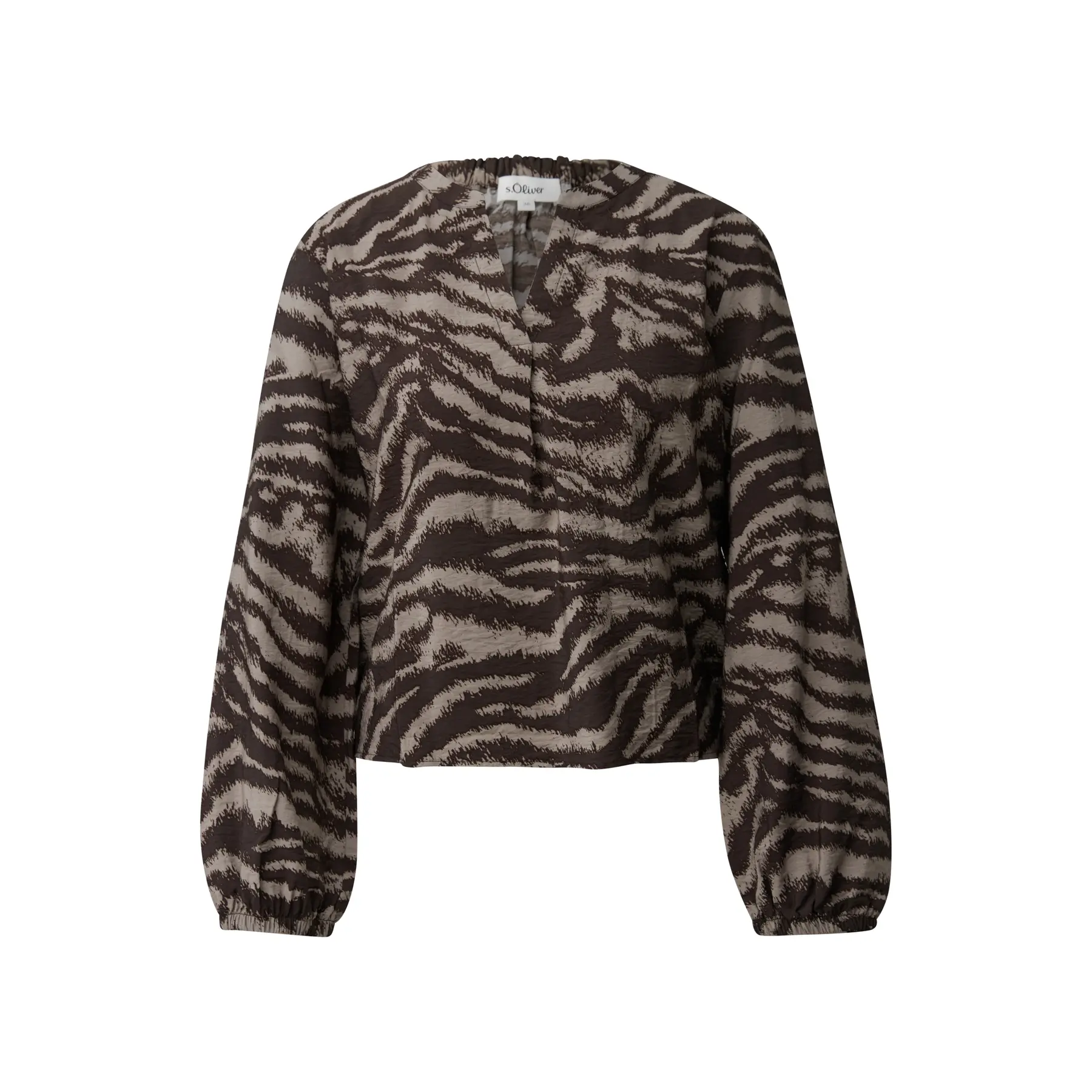 Blusa Relaxed Fit con stampa total e arricciature donna