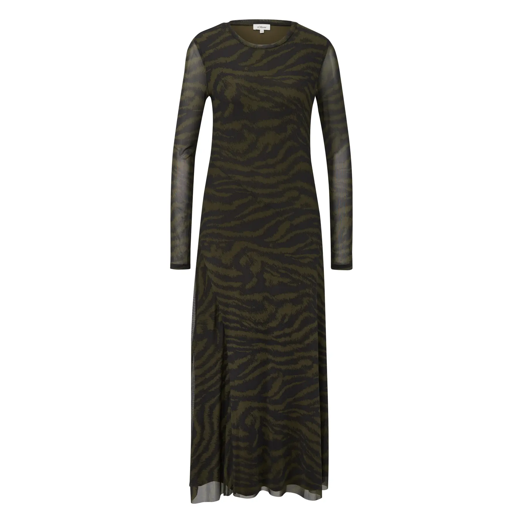Kurzes Kleid mit Allover-Druck und Raffungen Damen s.Oliver