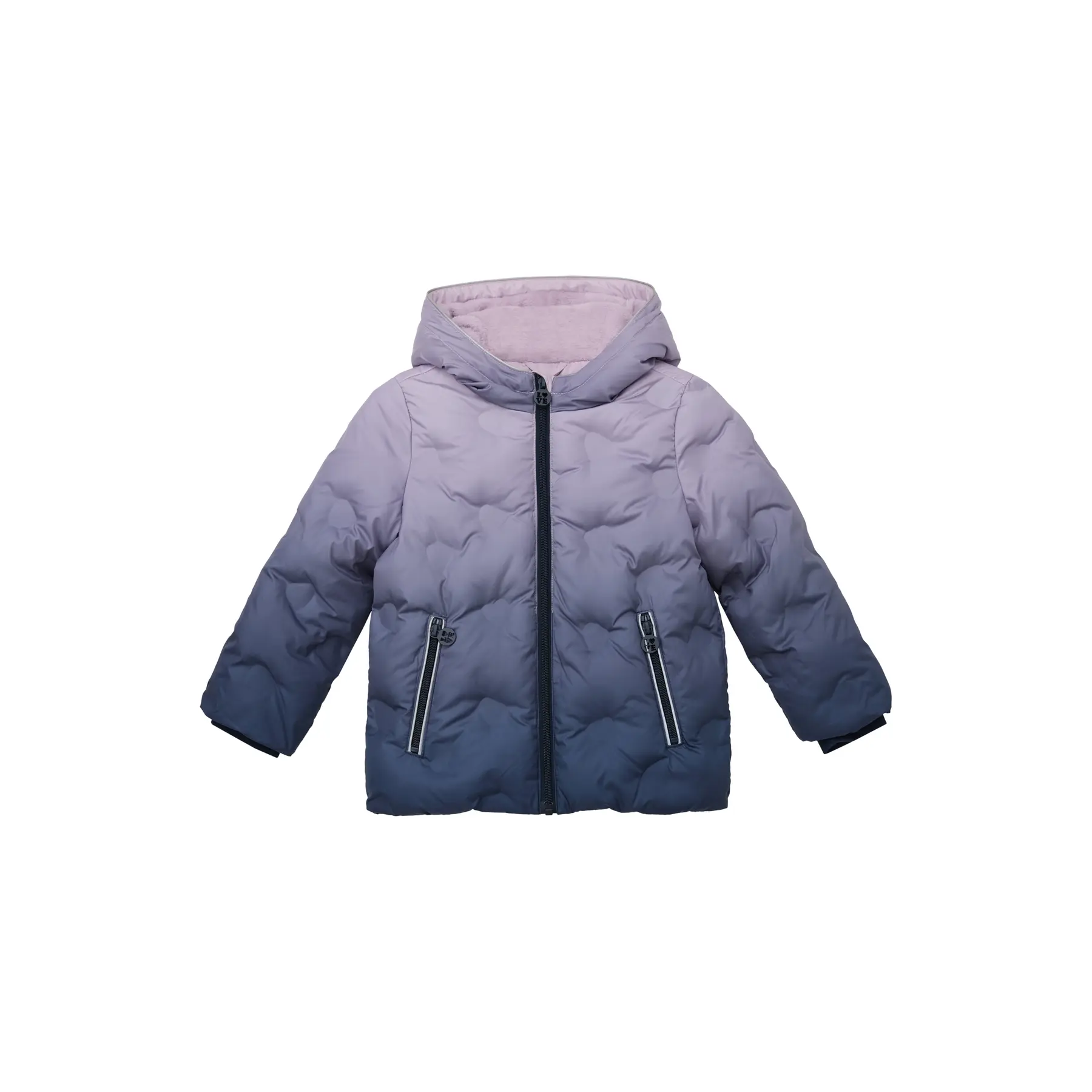 Wasserabweisende gerade geschnittene Outdoorjacke mit Kapuze und Farbverlauf für Mädchen baby s.Oliver